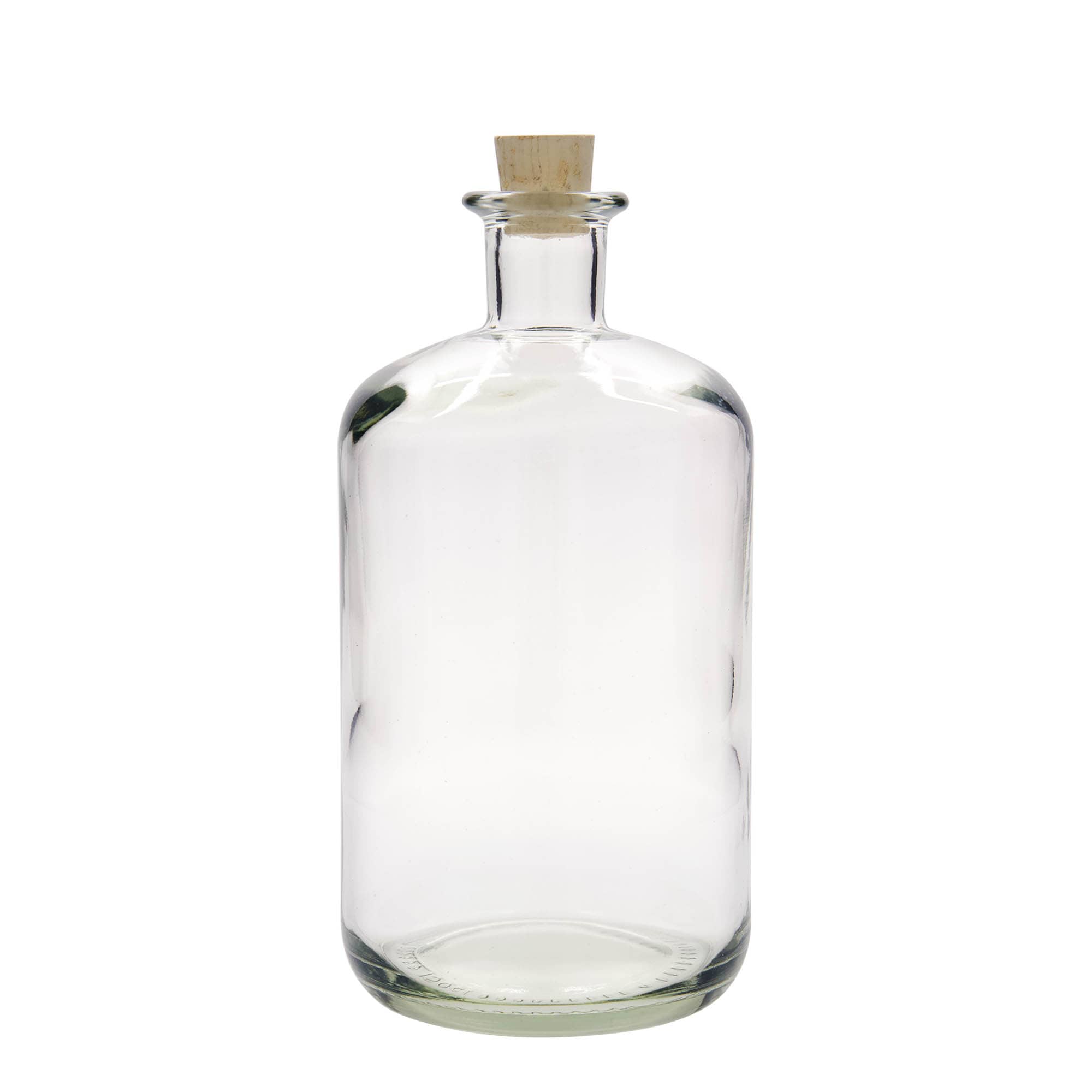 1.500 ml lékárenská skleněná láhev, hrdlo: korek