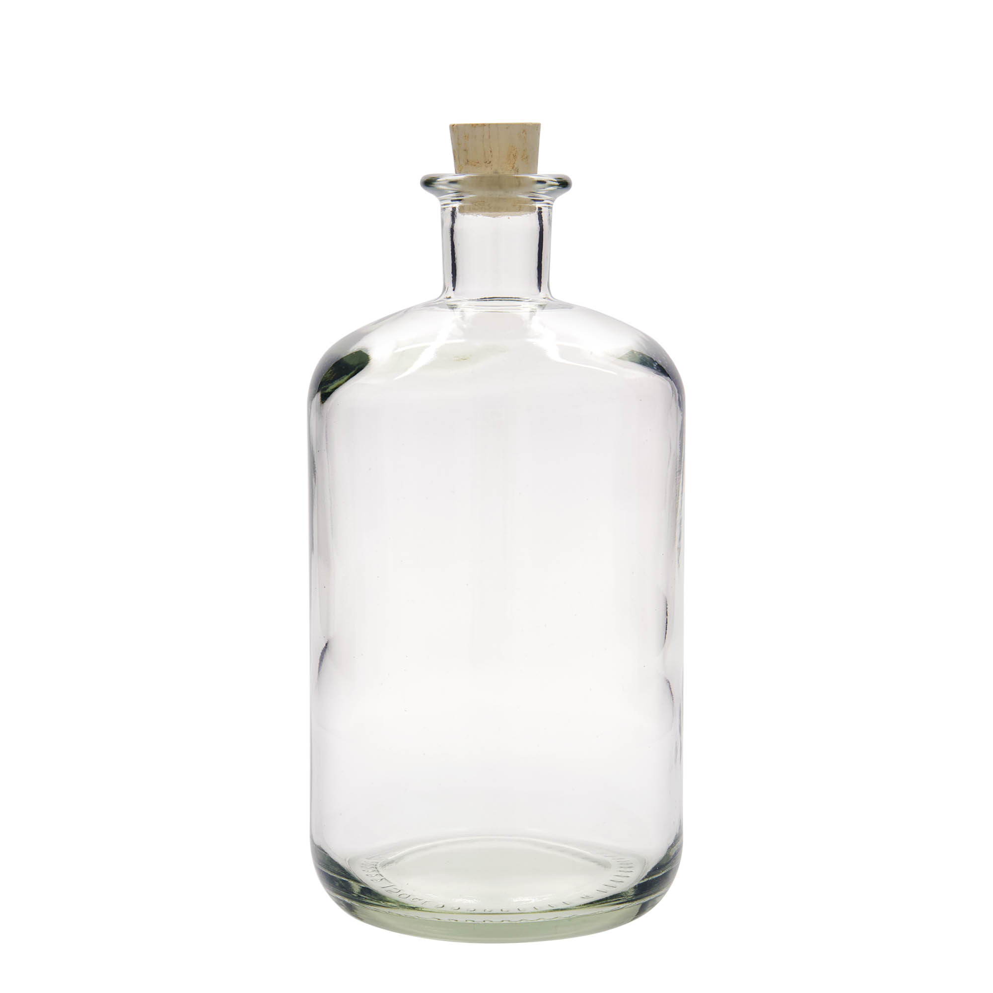 1.500 ml lékárenská skleněná láhev, hrdlo: korek