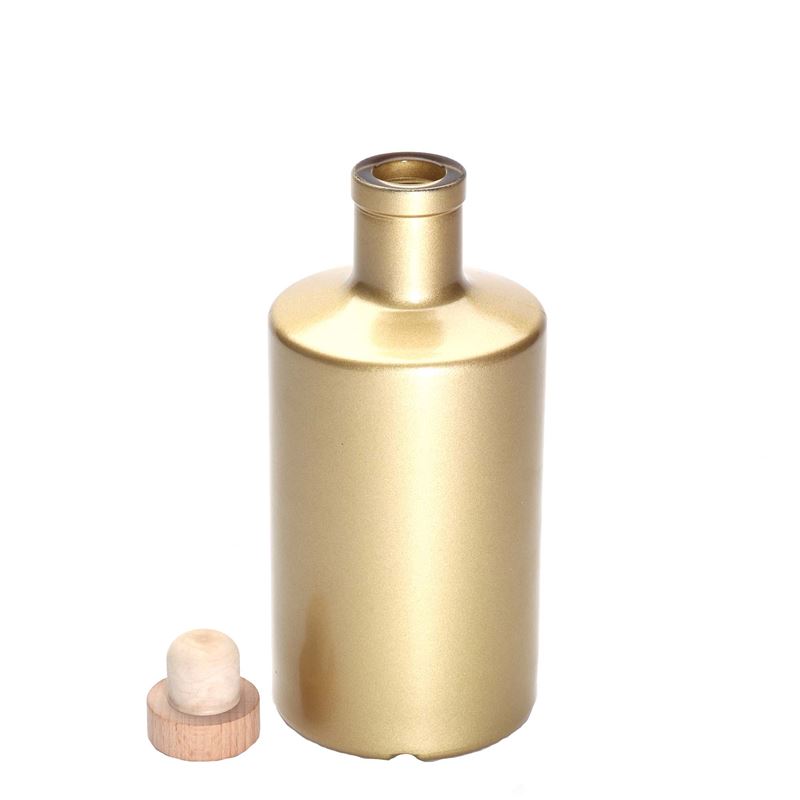 Skleněná lahev 500 ml 'Caroline', zlatá, uzávěr: korek