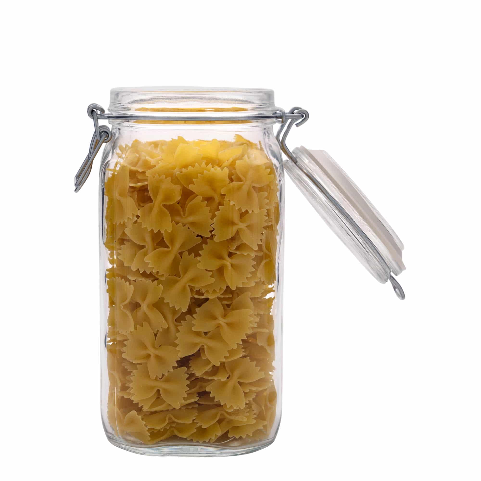 1.500 ml drátový uzávěr sklenice 'Fido', čtvercová, hrdlo: drátový uzávěr
