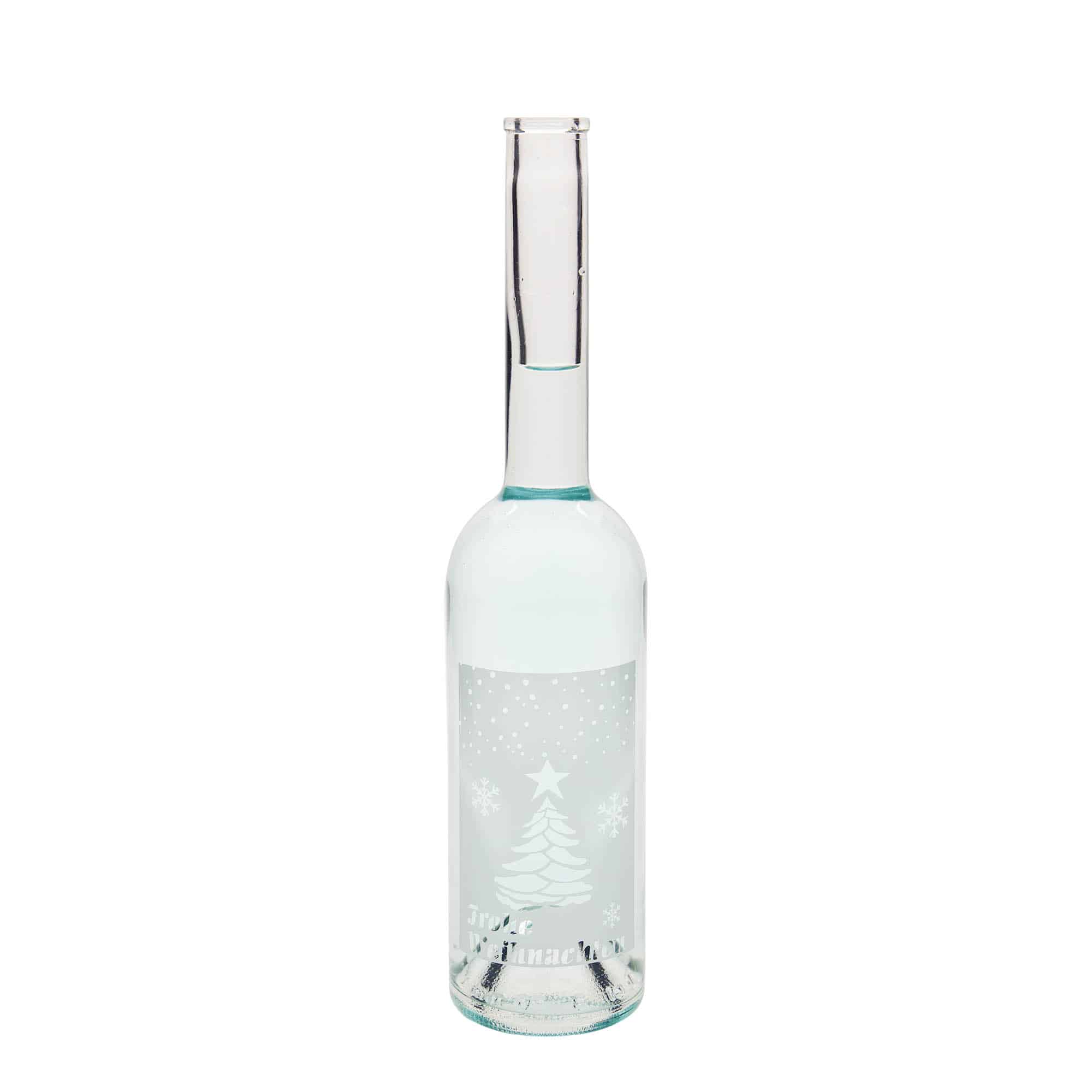 500 ml skleněná láhev 'Opera', motiv: Bílé Vánoce, hrdlo: korek