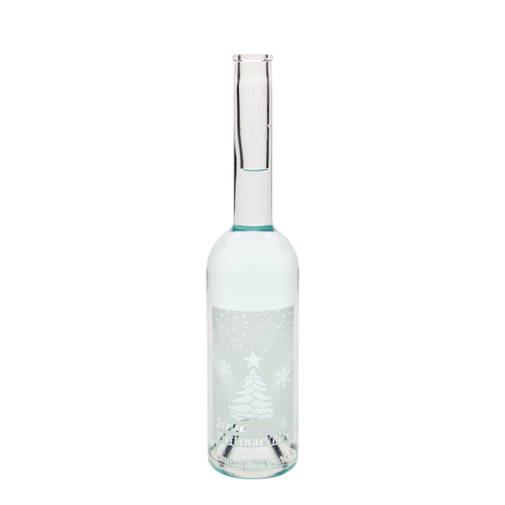 500 ml skleněná láhev 'Opera', motiv: Bílé Vánoce, hrdlo: korek 500 ml skleněná láhev 'Opera', motiv: Bílé Vánoce, hrdlo: korek