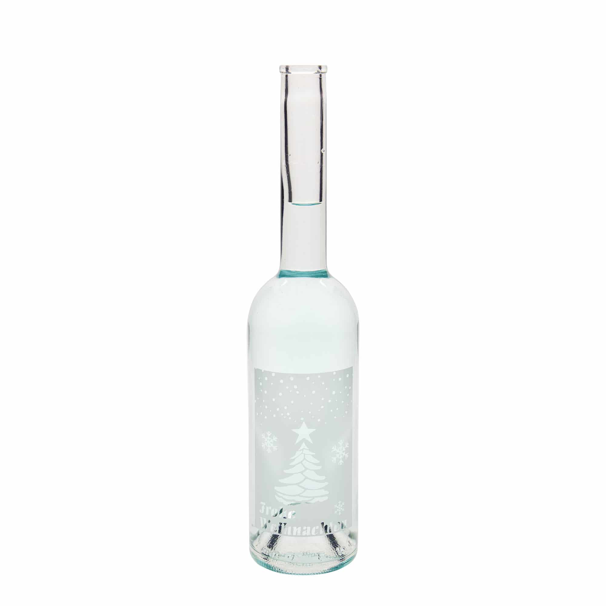500 ml skleněná láhev „Opera“, motiv: Bílé Vánoce, hrdlo: korek