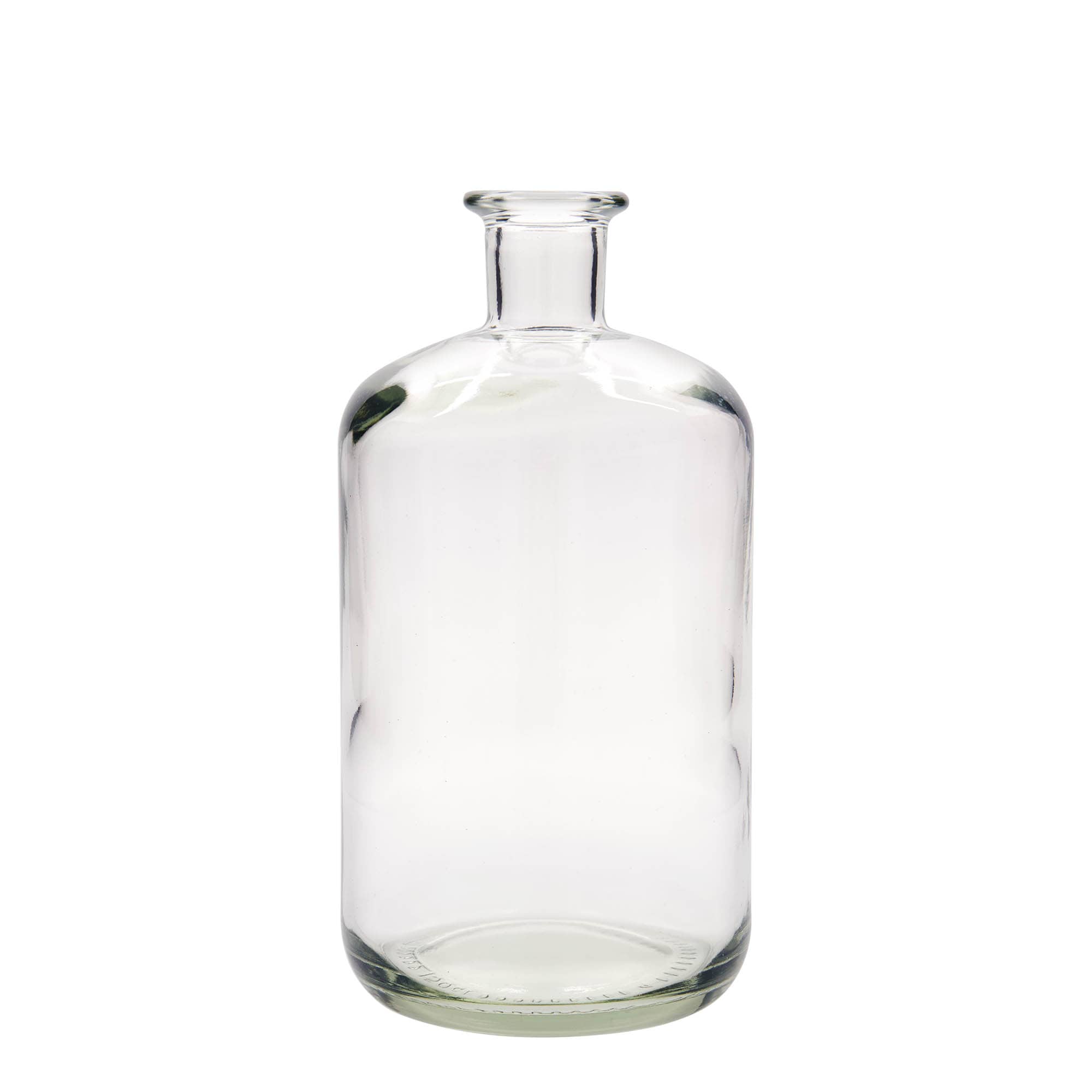 1.500 ml lékárenská skleněná láhev, hrdlo: korek