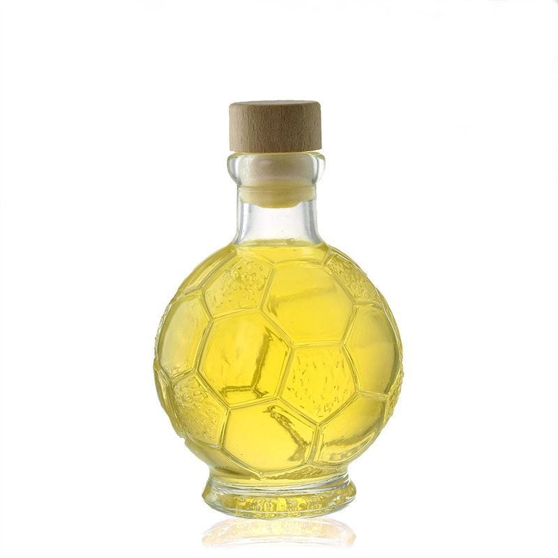 200 ml skleněná láhev 'Fotbal', hrdlo: korek