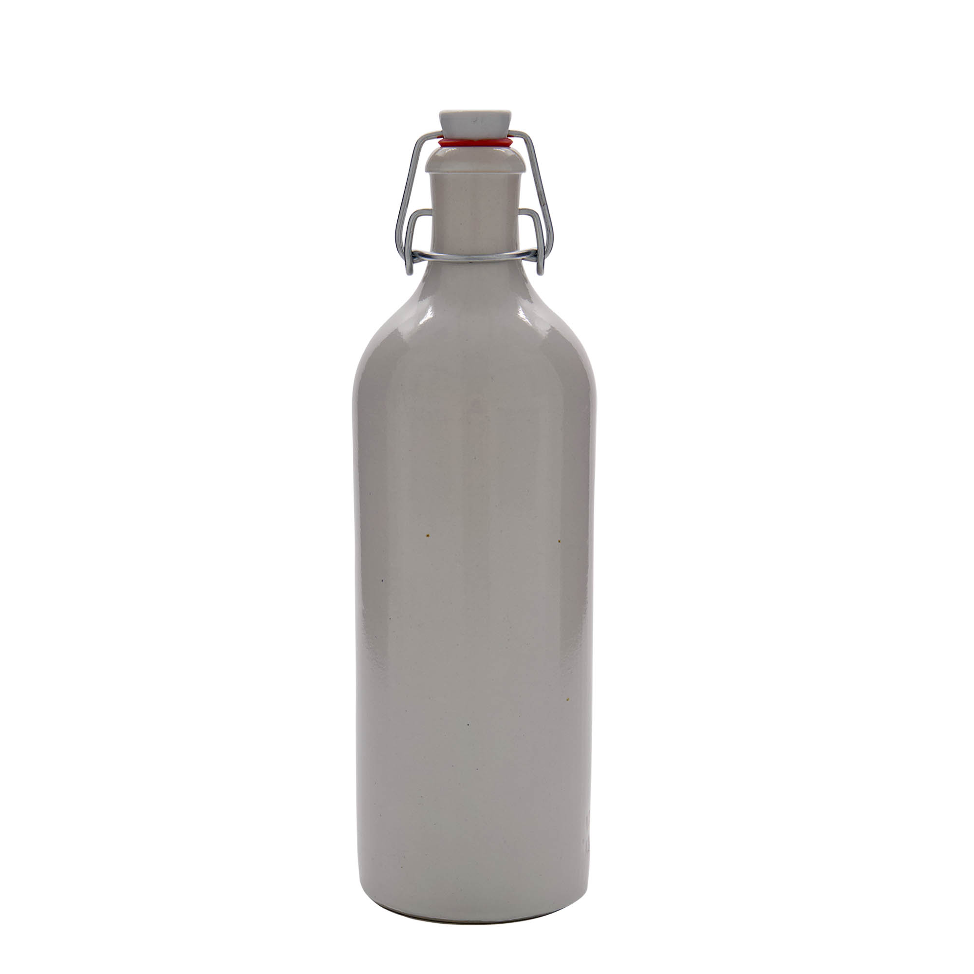 750 ml hliněná džbán, kamenina, bílá, hrdlo: uzávěr s pákou