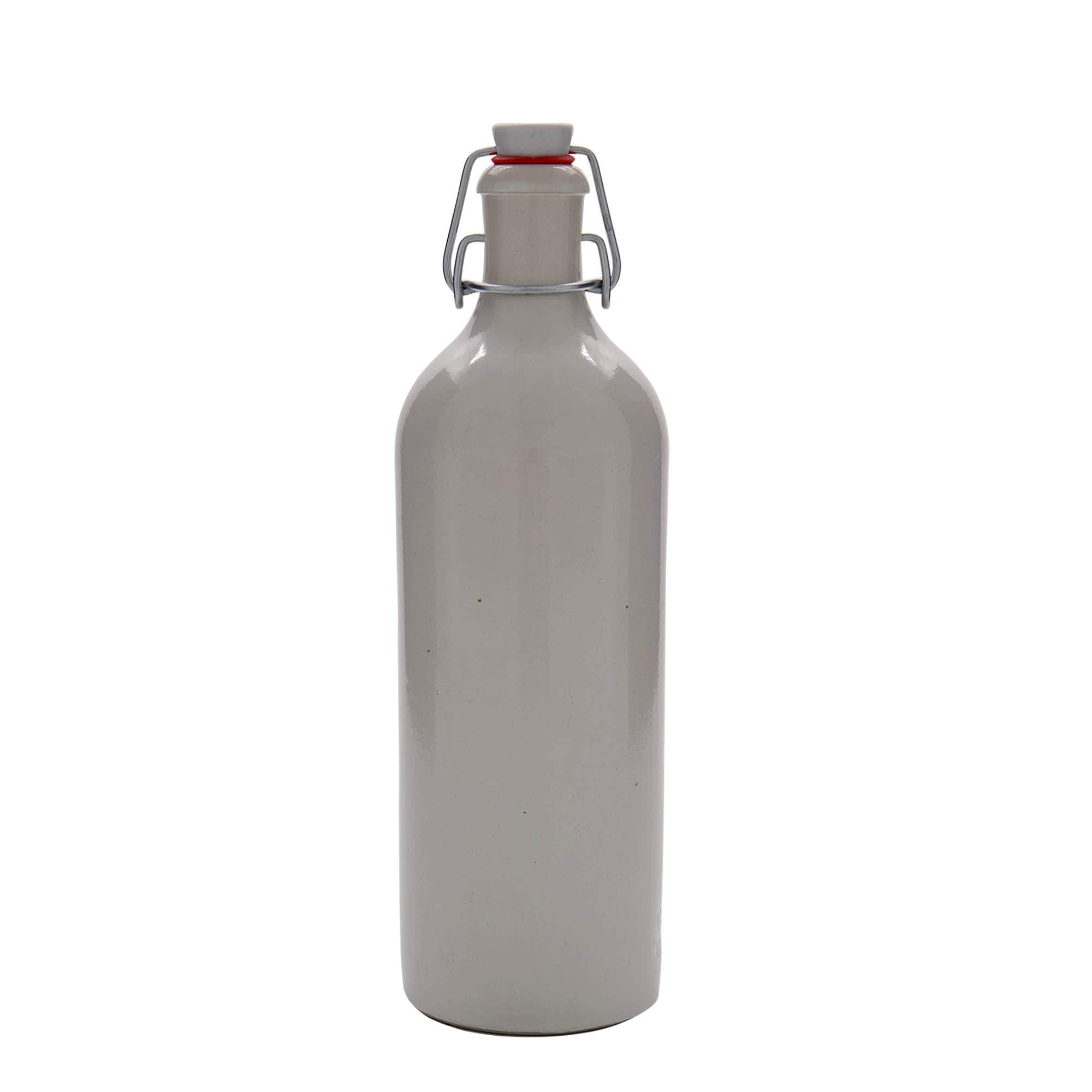 750 ml hliněná džbán, kamenina, bílá, hrdlo: uzávěr s pákou