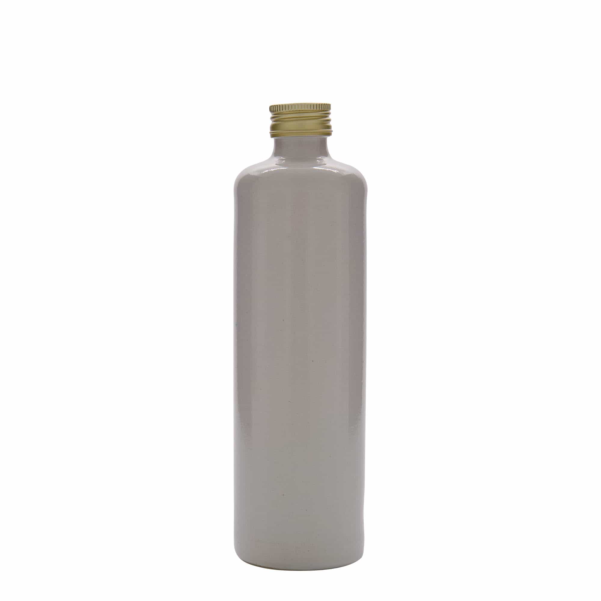 Hliněný džbán 500 ml, keramika, bílý, uzávěr: PP 31,5