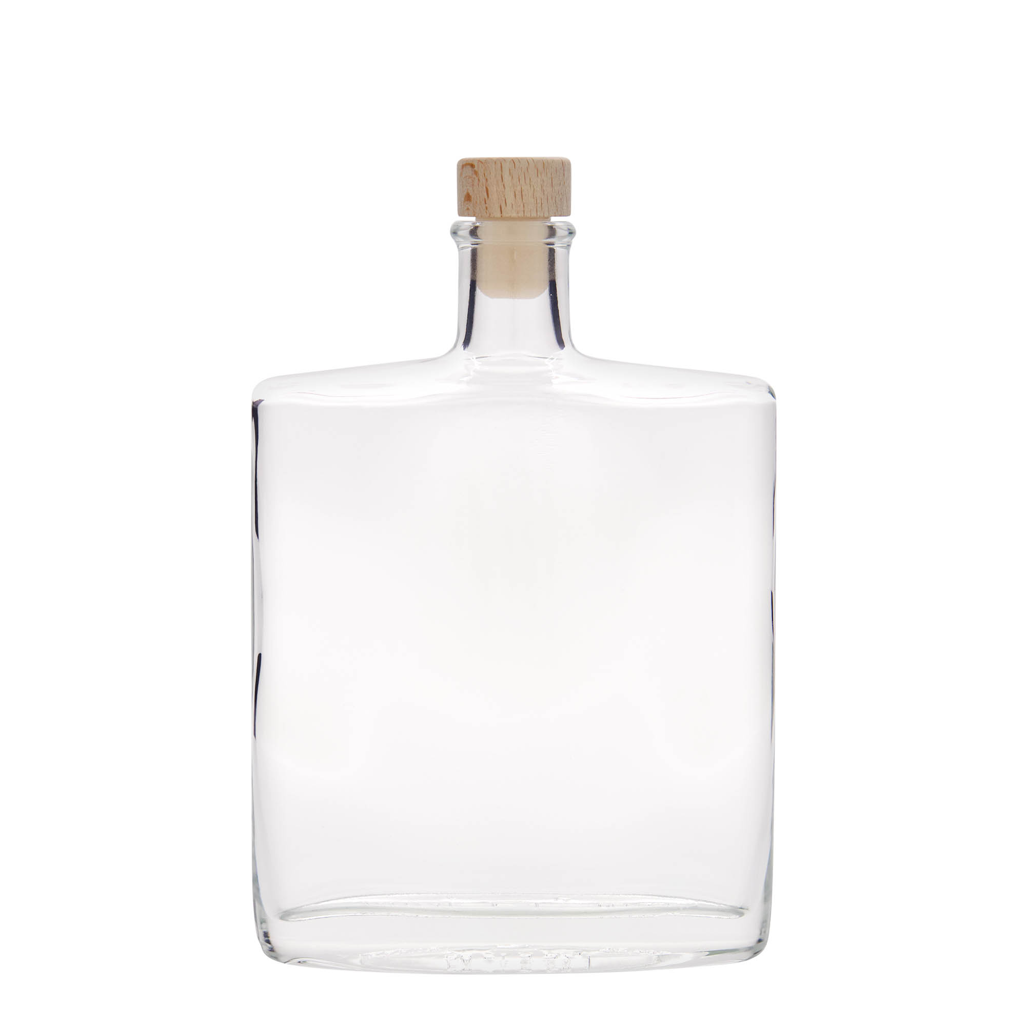 500 ml skleněná láhev „Zorbas“, oválná, hrdlo: korek