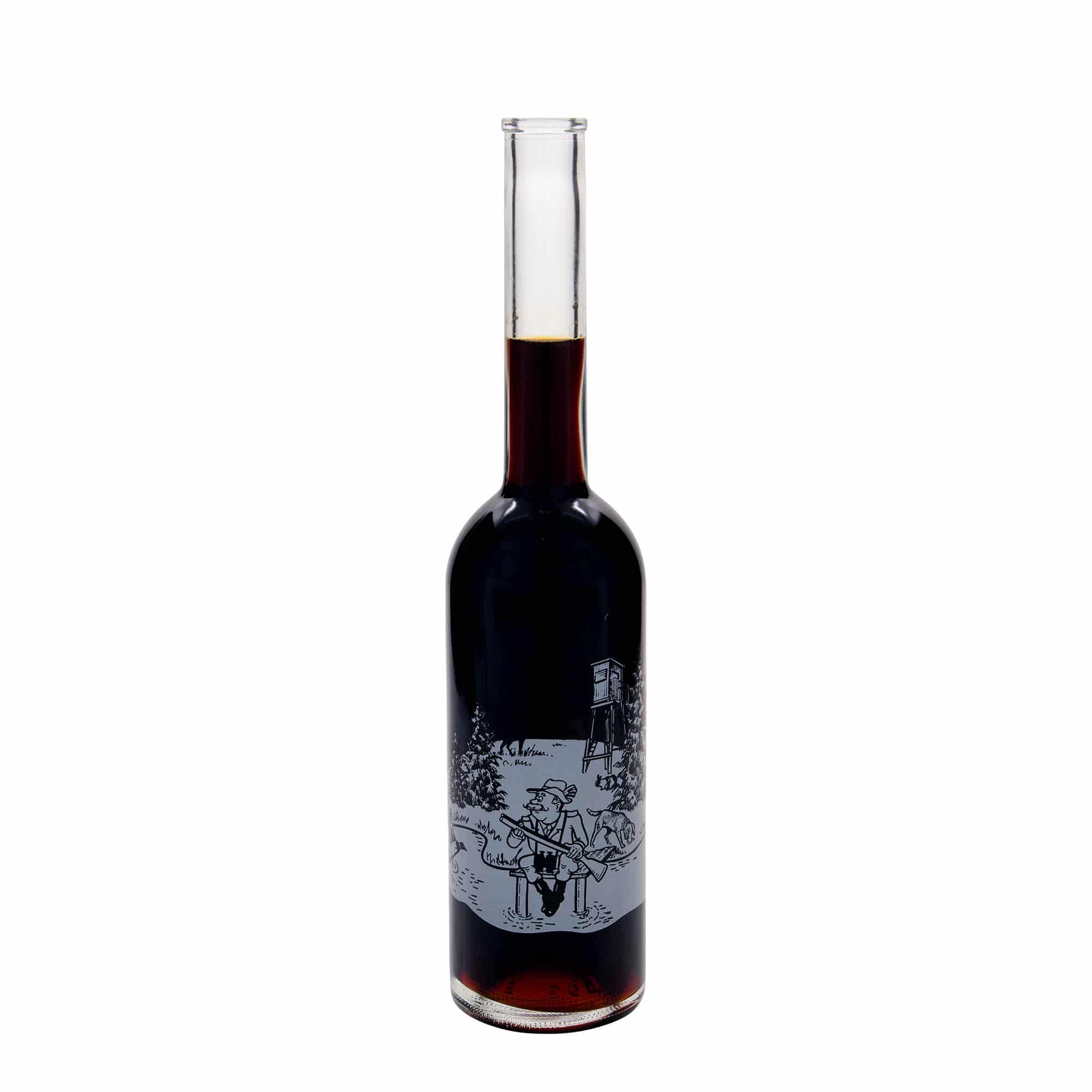 500 ml skleněná láhev „Opera“, motiv: Lovec, hrdlo: korek