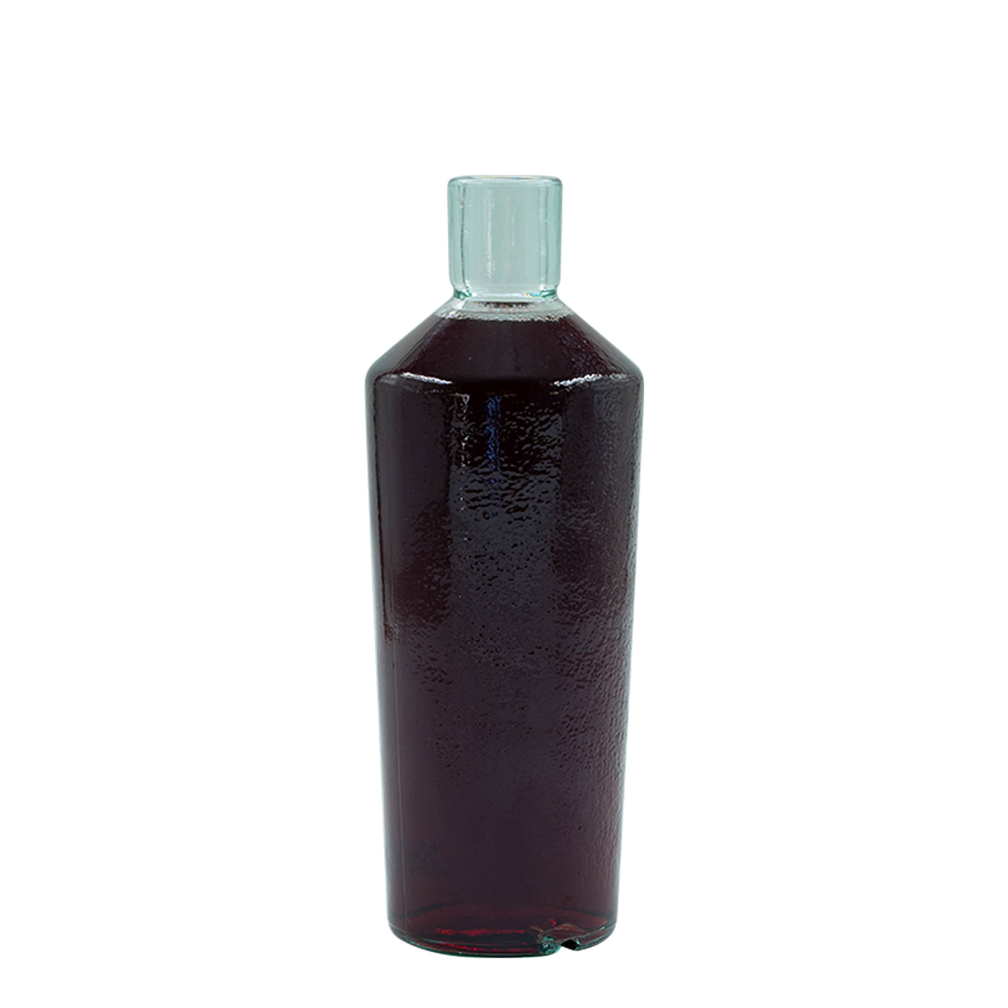 700 ml divoce vyráběná skleněná láhev 'Primal', hrdlo: korek