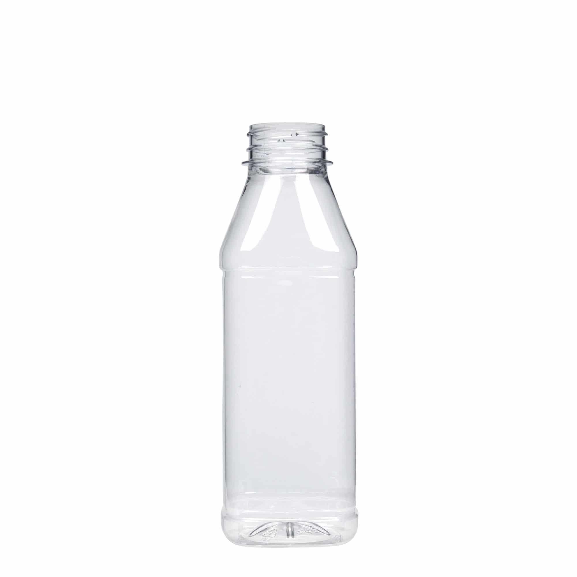 PET lahev 500 ml 'Milk and Juice Carré', čtvercová, plast, ústí: 38 mm PET lahev 500 ml 'Milk and Juice Carré', čtvercová, plast, ústí: 38 mm