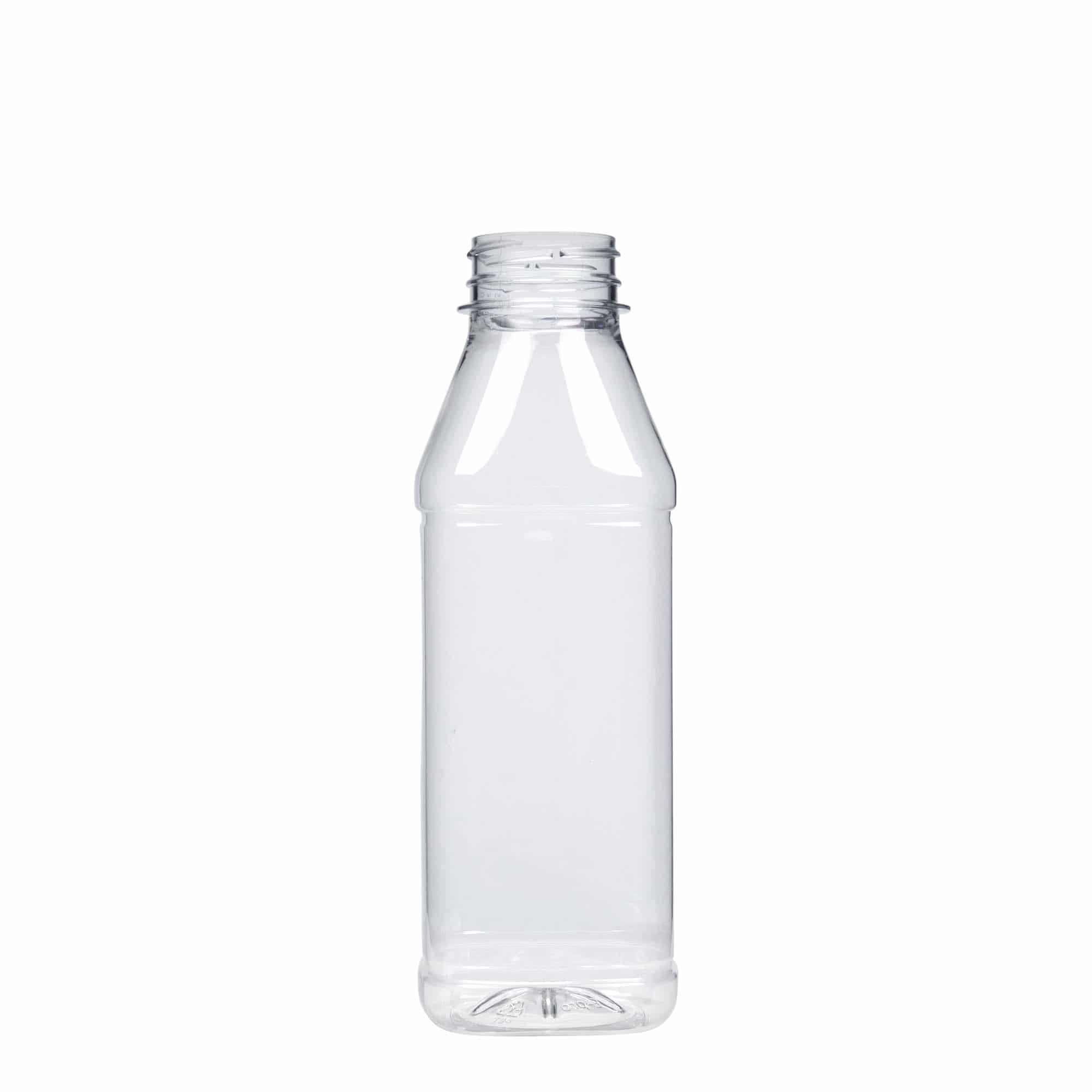 500 ml PET láhev 'Milk and Juice Carré', čtvercová, plastová, hrdlo: 38 mm