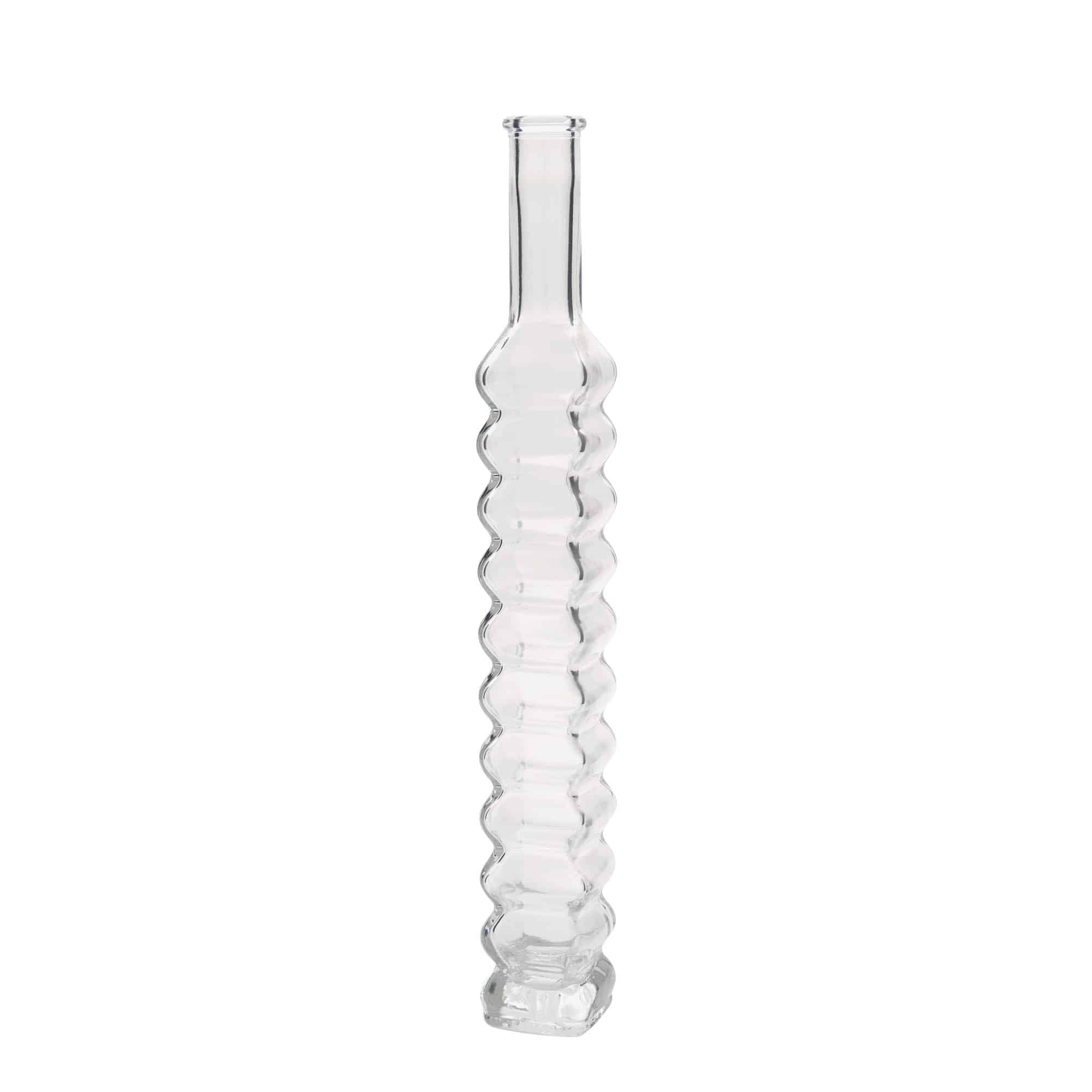 200 ml skleněná láhev 'Roma, čtvercová, hrdlo: korek'