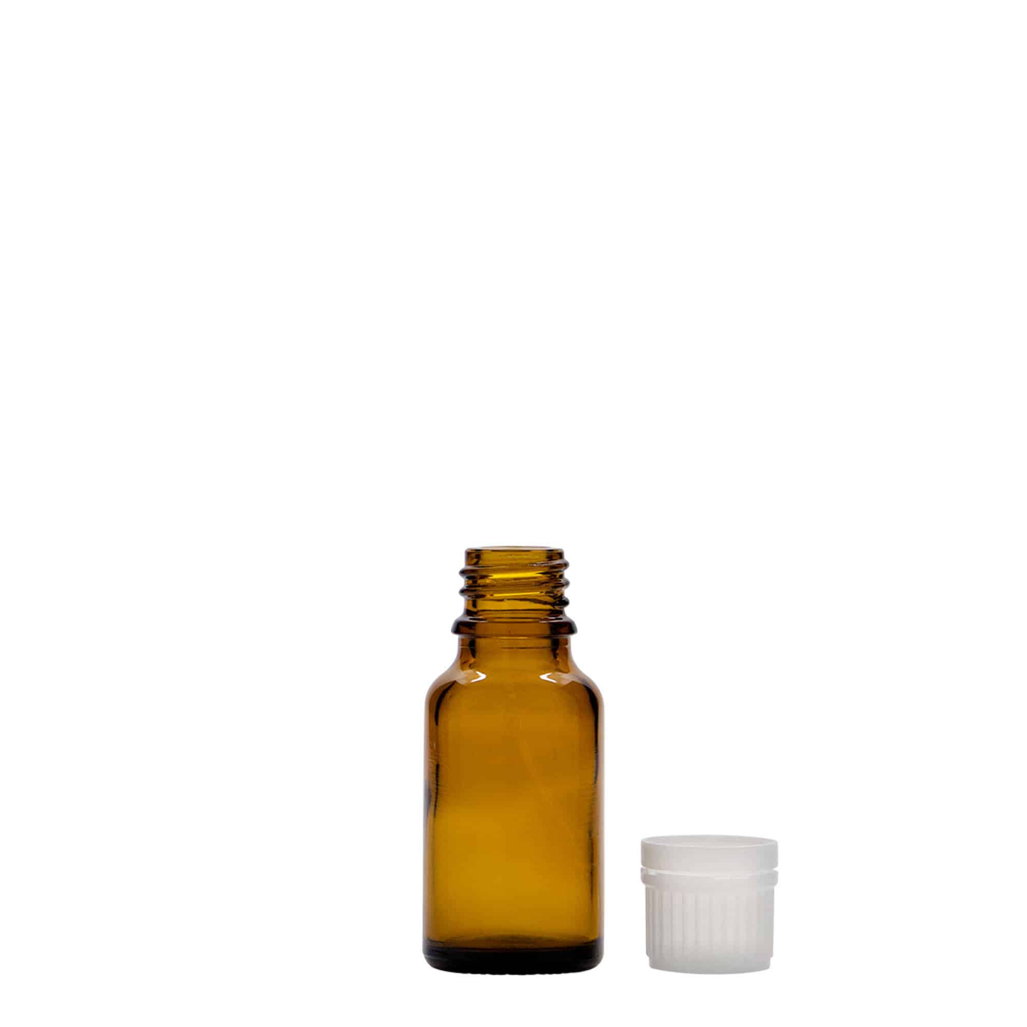 15 ml lékovka, sklo, hnědá, hrdlo: DIN 18