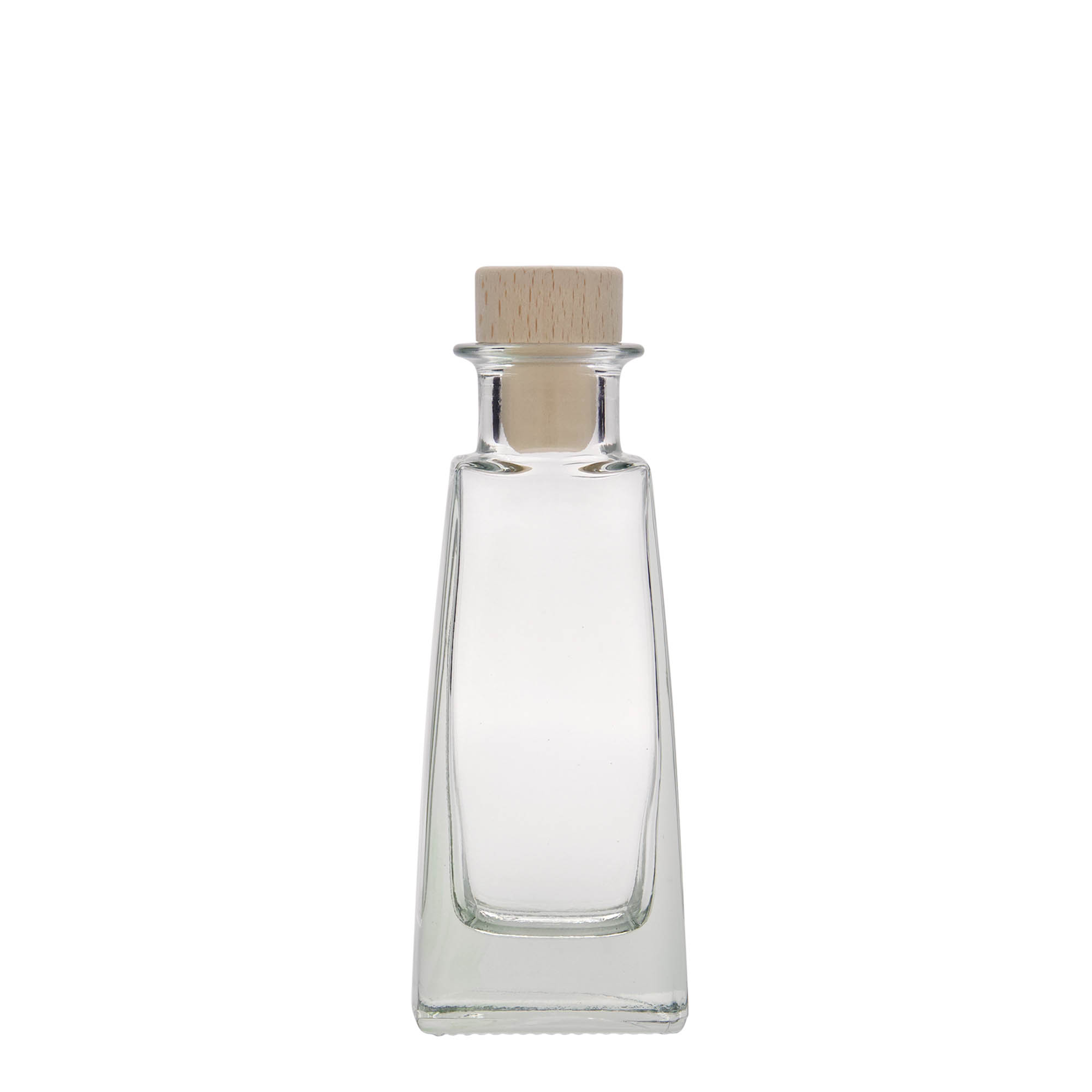 100 ml skleněná lahvička 'Timmy', obdélníková, hrdlo: korek