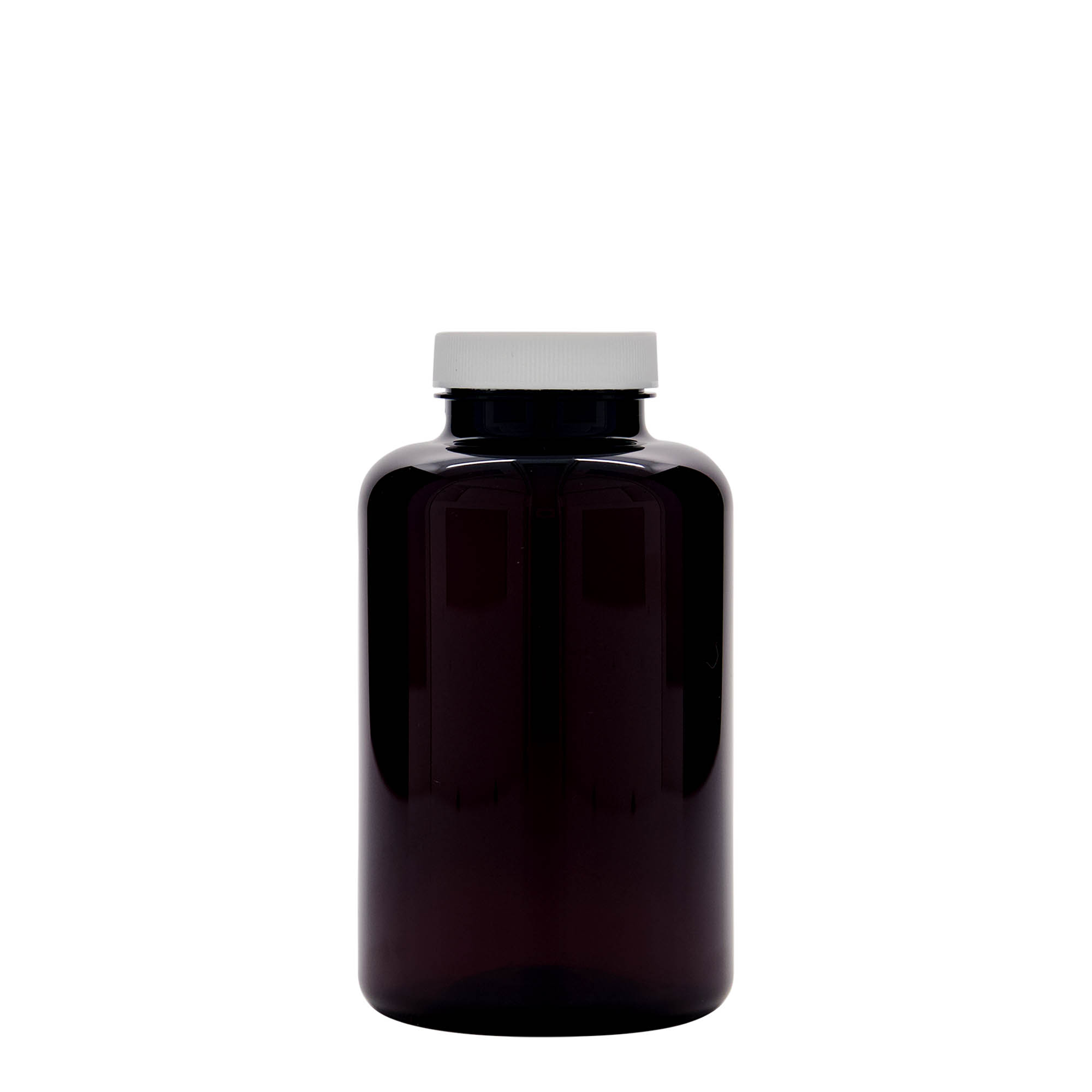 500 ml PET láhev, plast, hnědá, hrdlo: 45/400