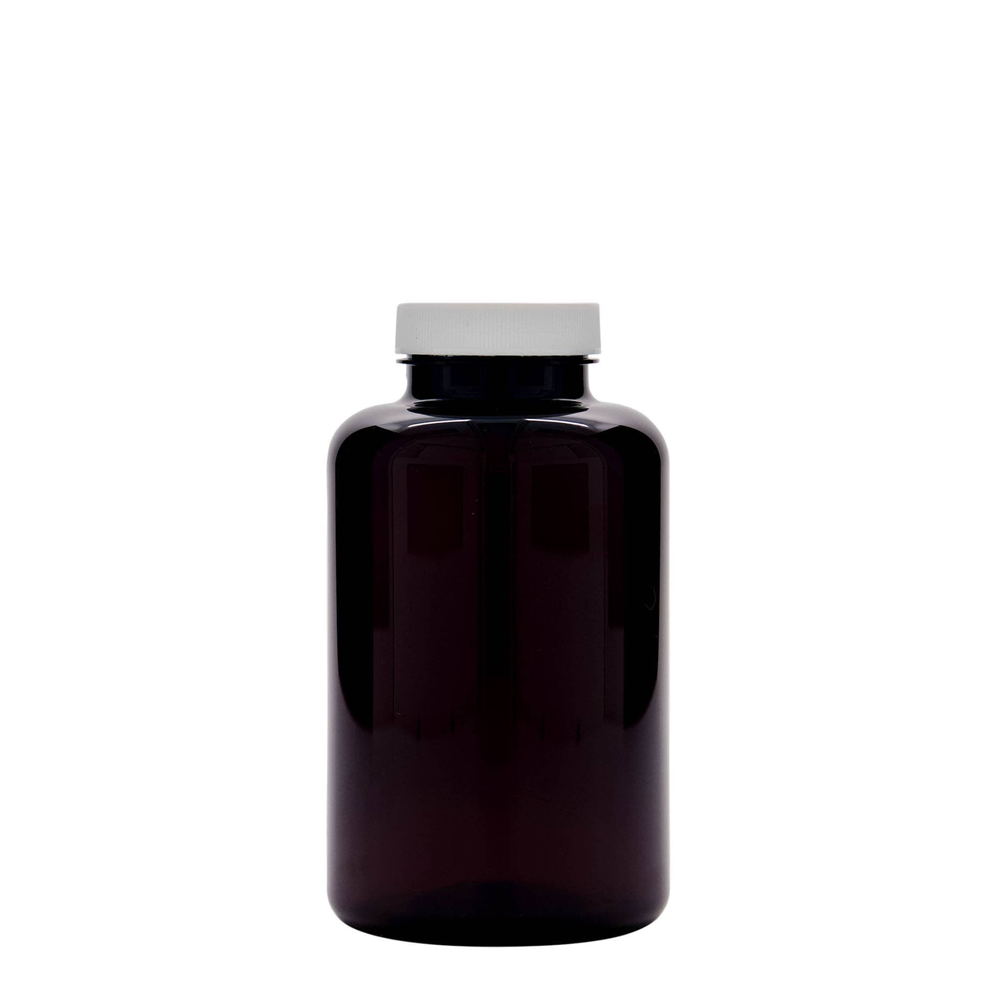 500 ml PET láhev, plast, hnědá, hrdlo: 45/400