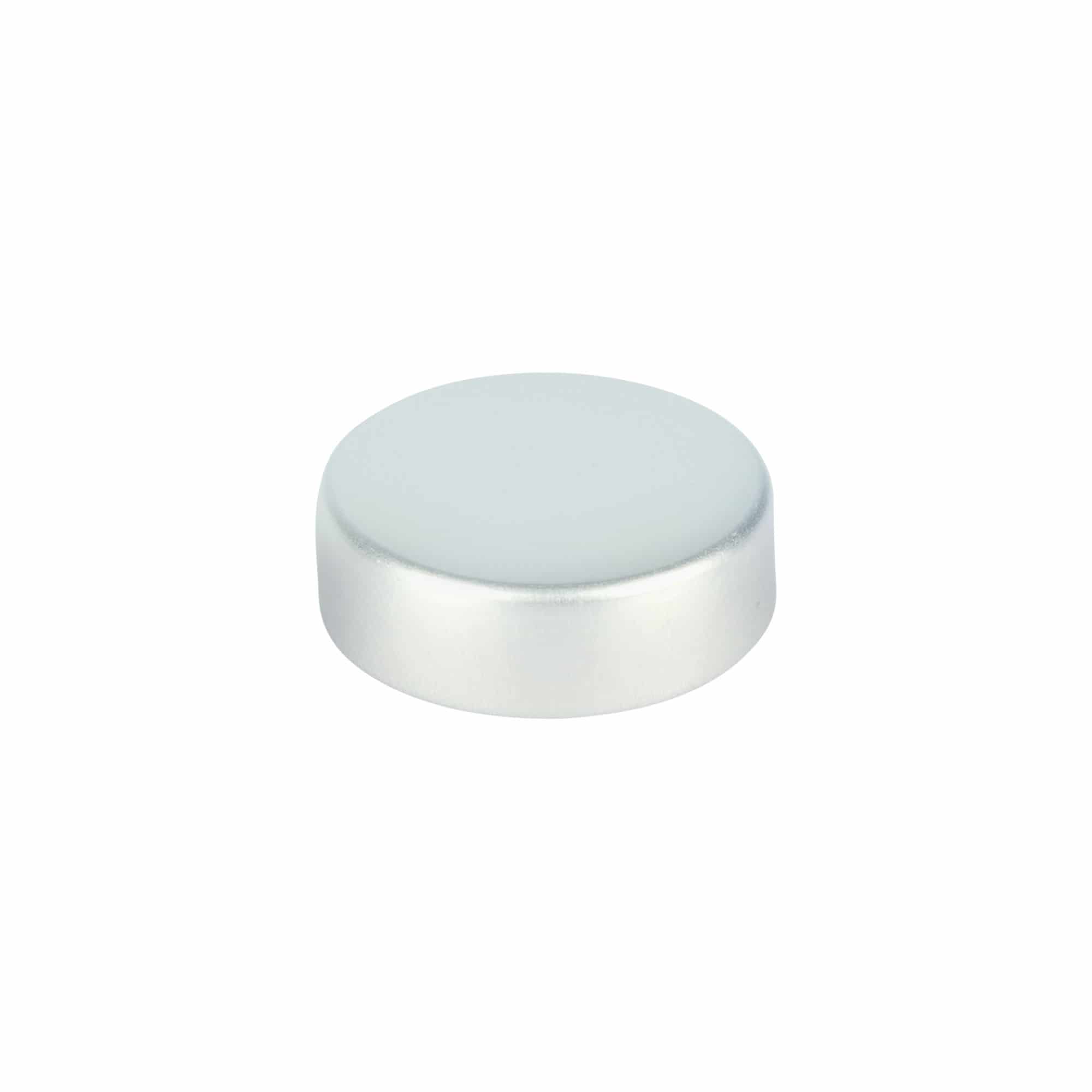 Šroubovací uzávěr, kovový, stříbrný, pro hrdlo: GPI 33/400