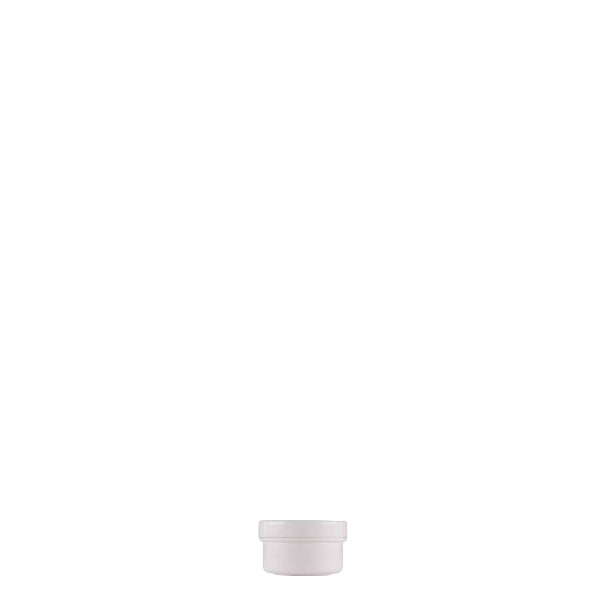Plastová dóza 6 ml 'White Line', PP, bílá, uzávěr: šroubovací uzávěr