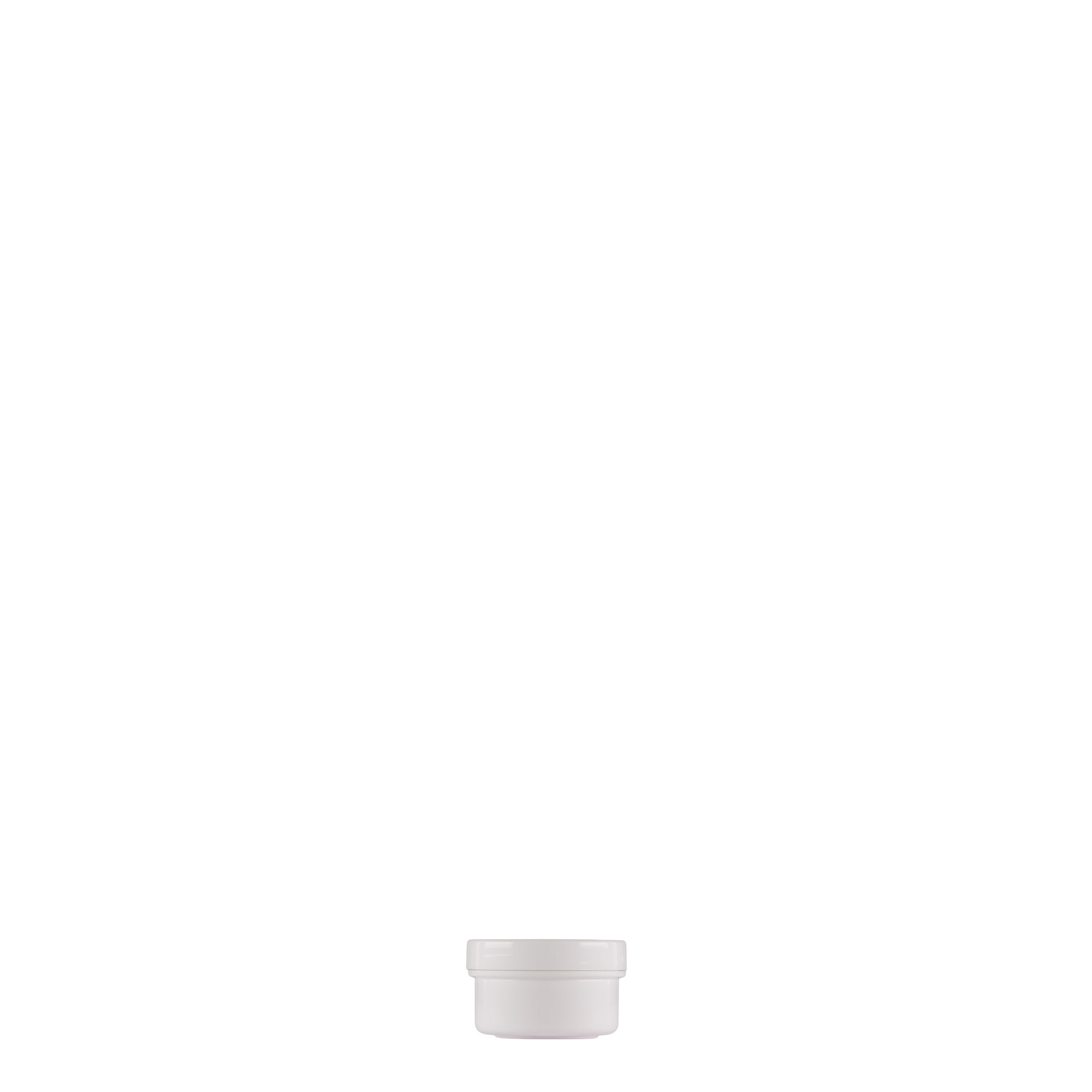 6 ml plastová dóza 'White Line', PP, bílá, hrdlo: šroubovací uzávěr 6 ml plastová dóza 'White Line', PP, bílá, hrdlo: šroubovací uzávěr