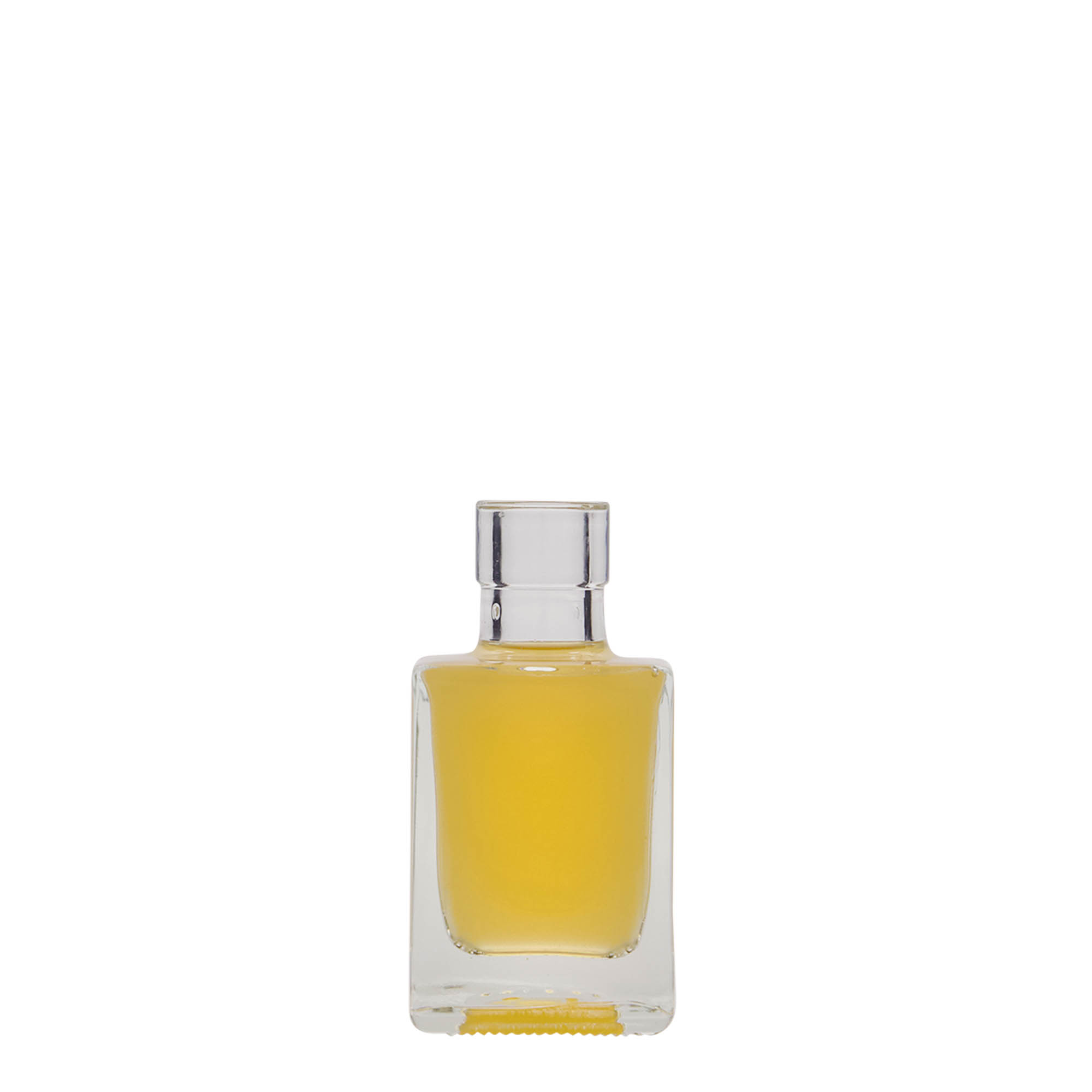 50 ml skleněná lahvička 'Cube', čtvercová, hrdlo: korek