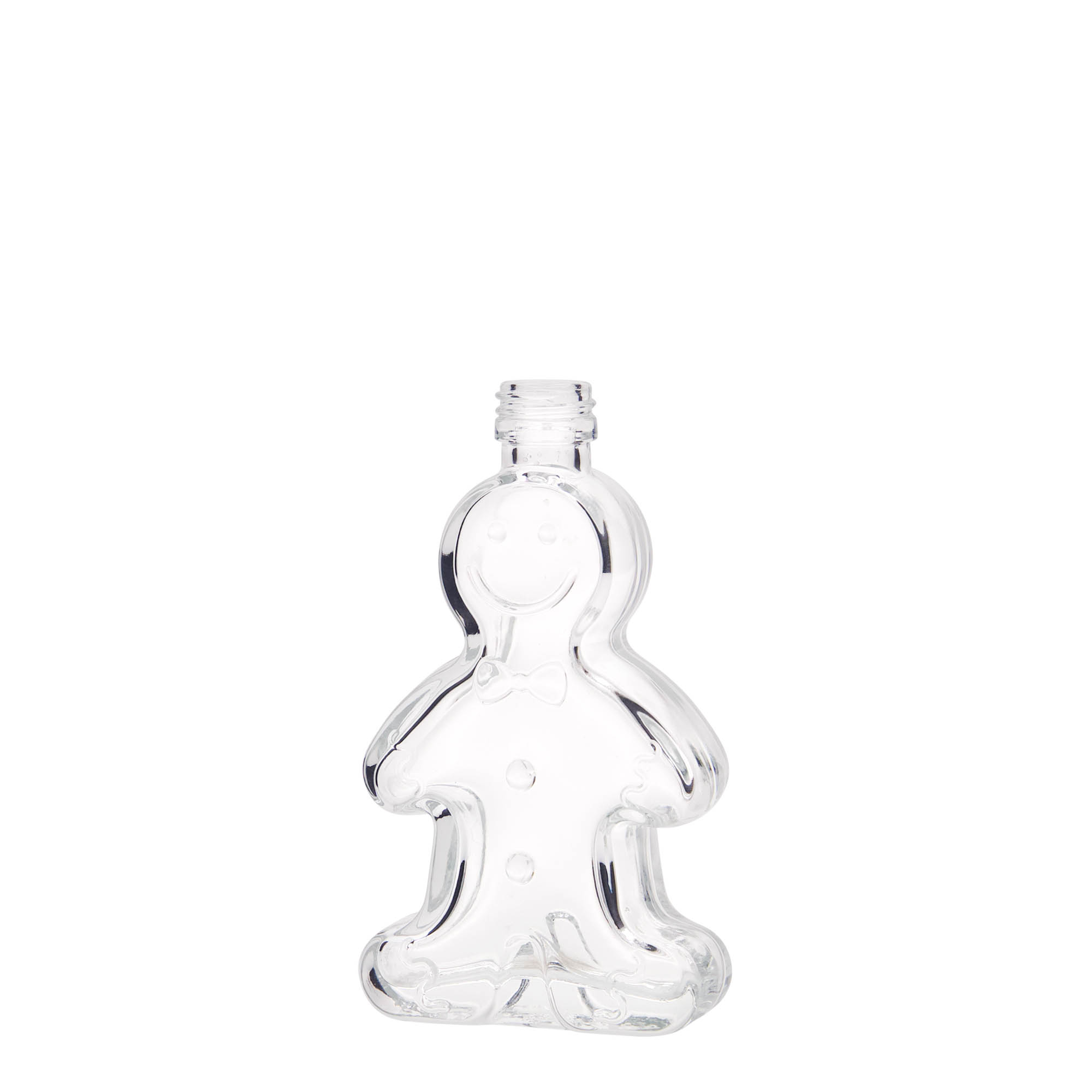 50 ml skleněná lahvička „Lebkuchenmann“, hrdlo: PP 18