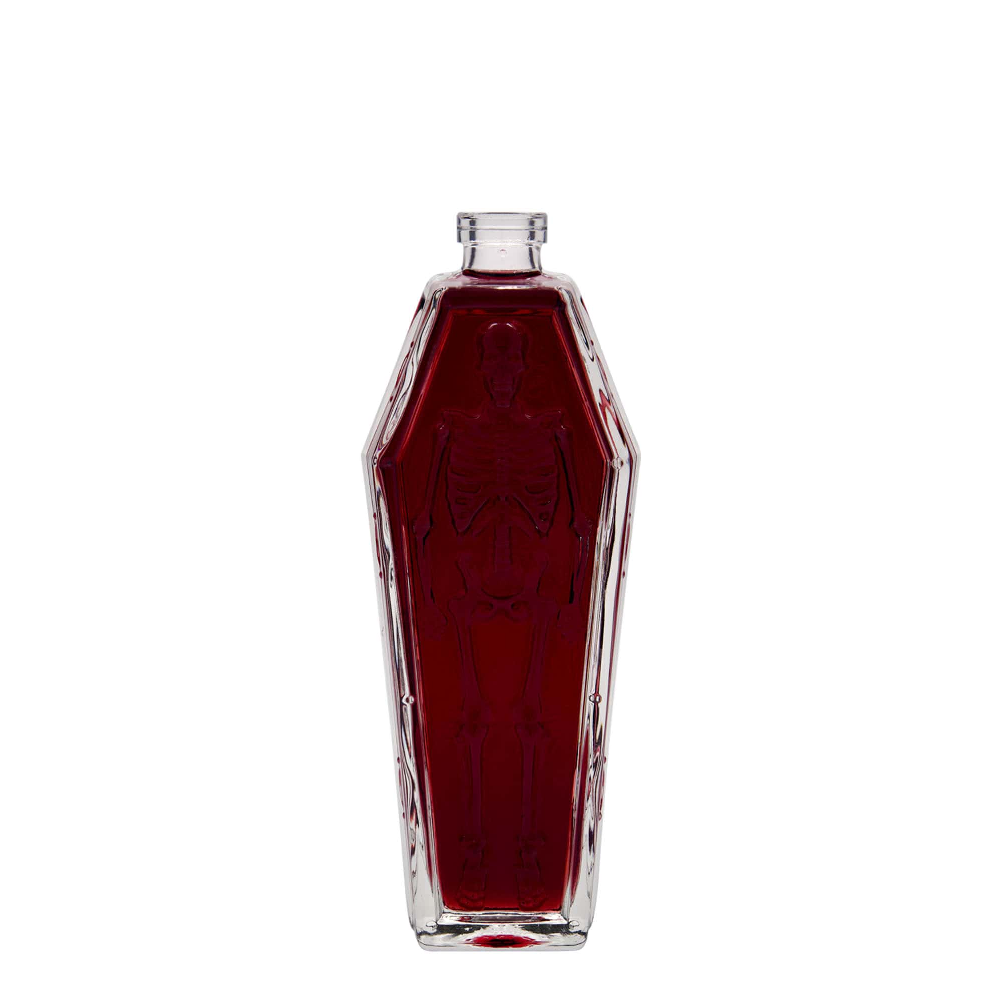 200 ml skleněná láhev 'rakve', hrdlo: korek