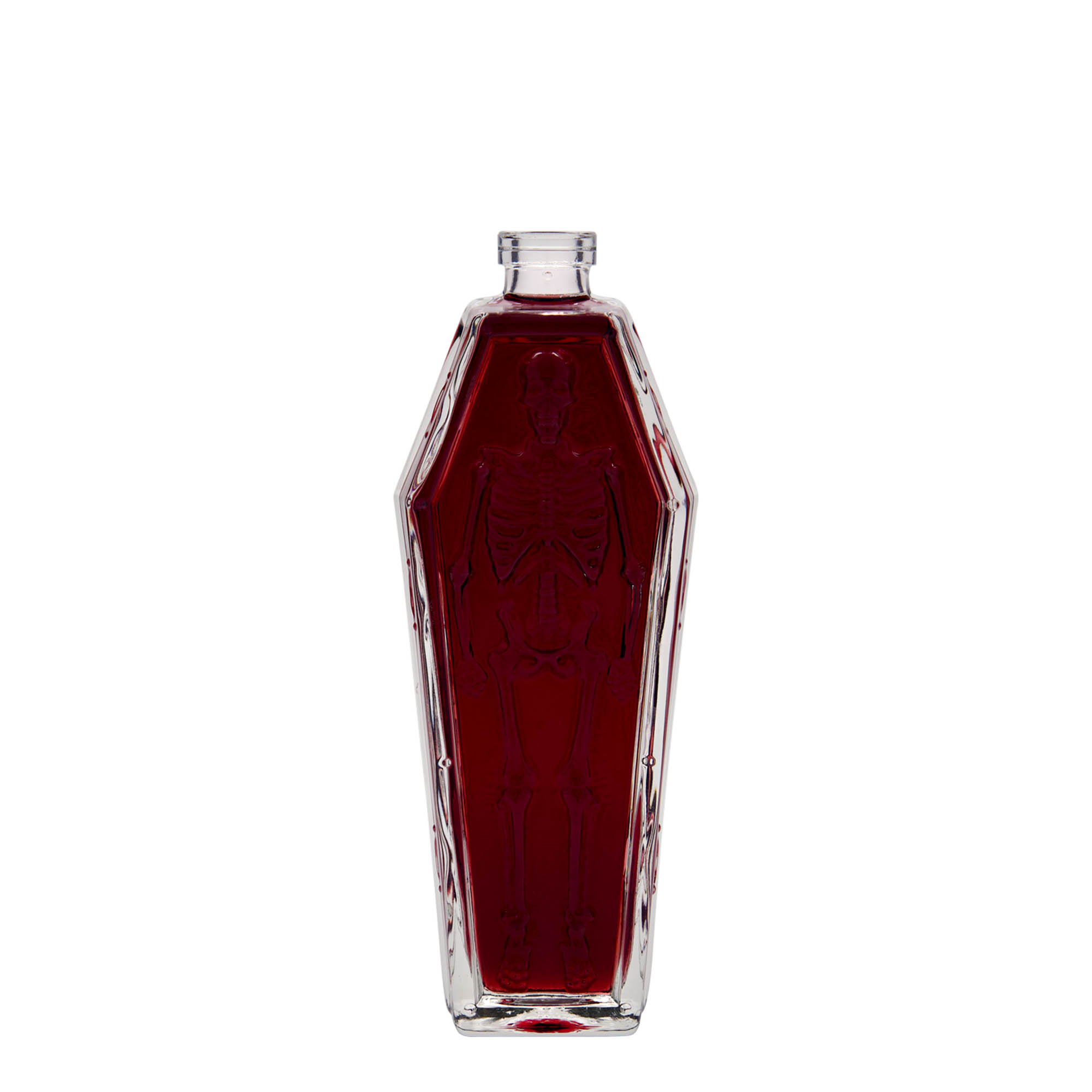 200 ml skleněná láhev 'rakve', hrdlo: korek
