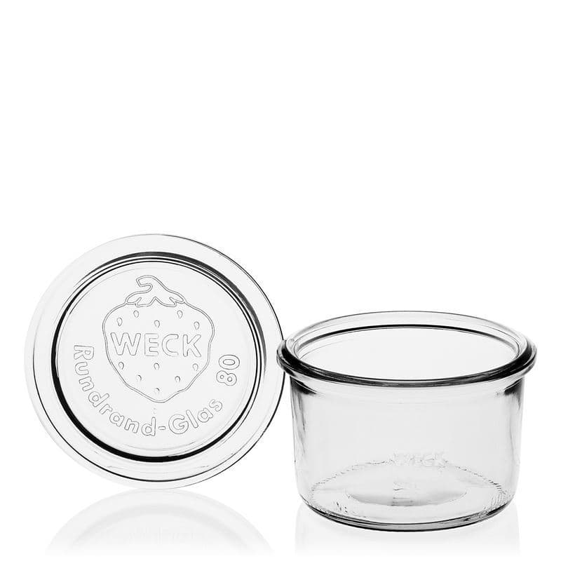 Konzervárenské sklenice WECK 200 ml, uzávěr: kulatý okraj