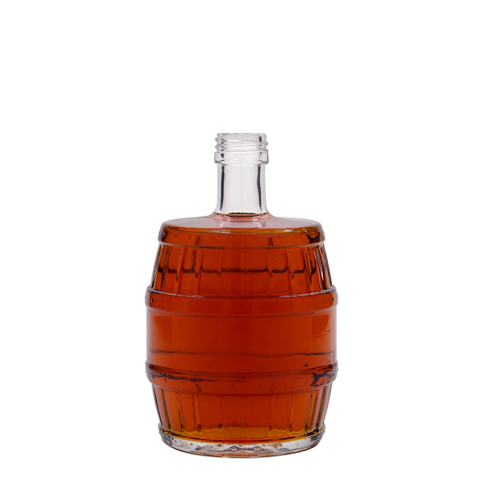 500 ml skleněná láhev 'sud', hrdlo: PP 28