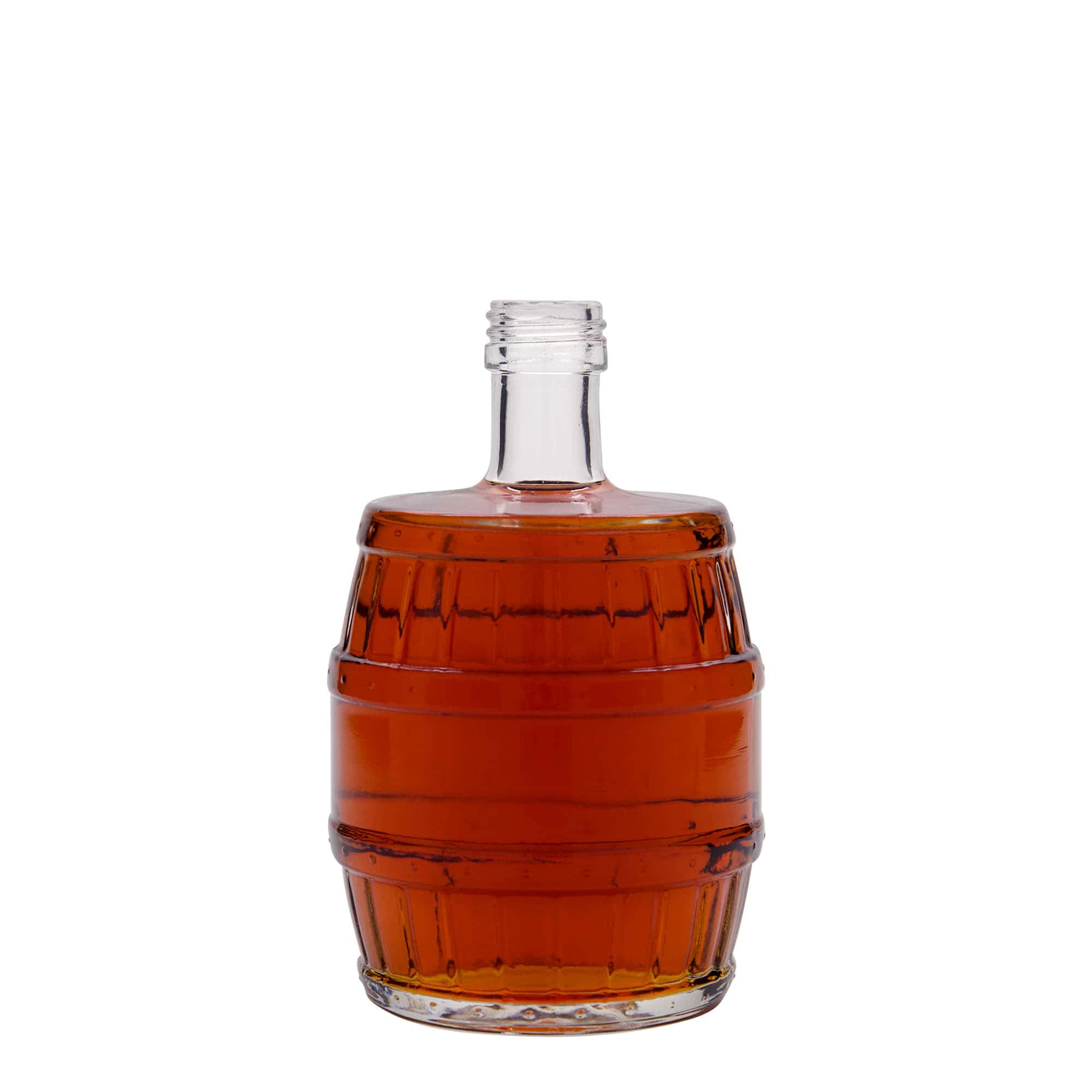 500 ml skleněná láhev 'sud', hrdlo: PP 28