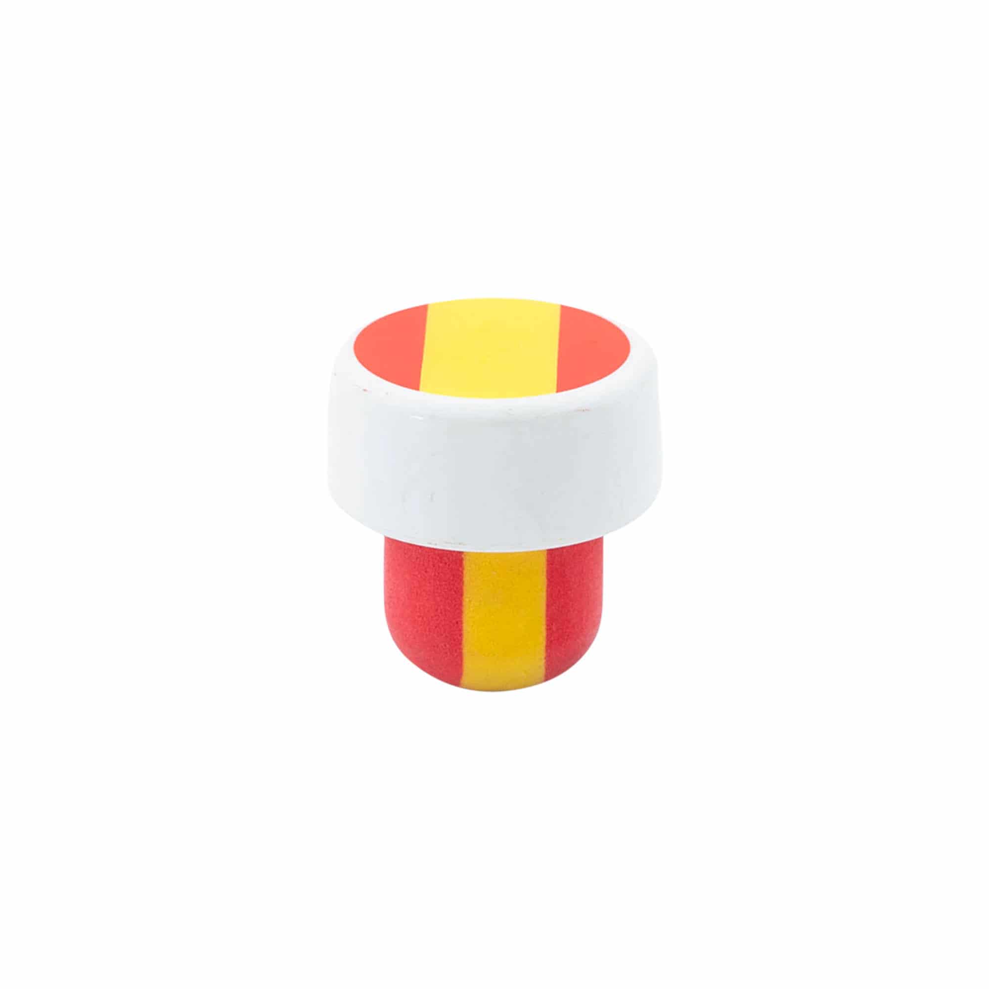 Korek s úchytem 19 mm 'Španělsko', plast, barevný, pro ústí: korek Korek s úchytem 19 mm 'Španělsko', plast, barevný, pro ústí: korek