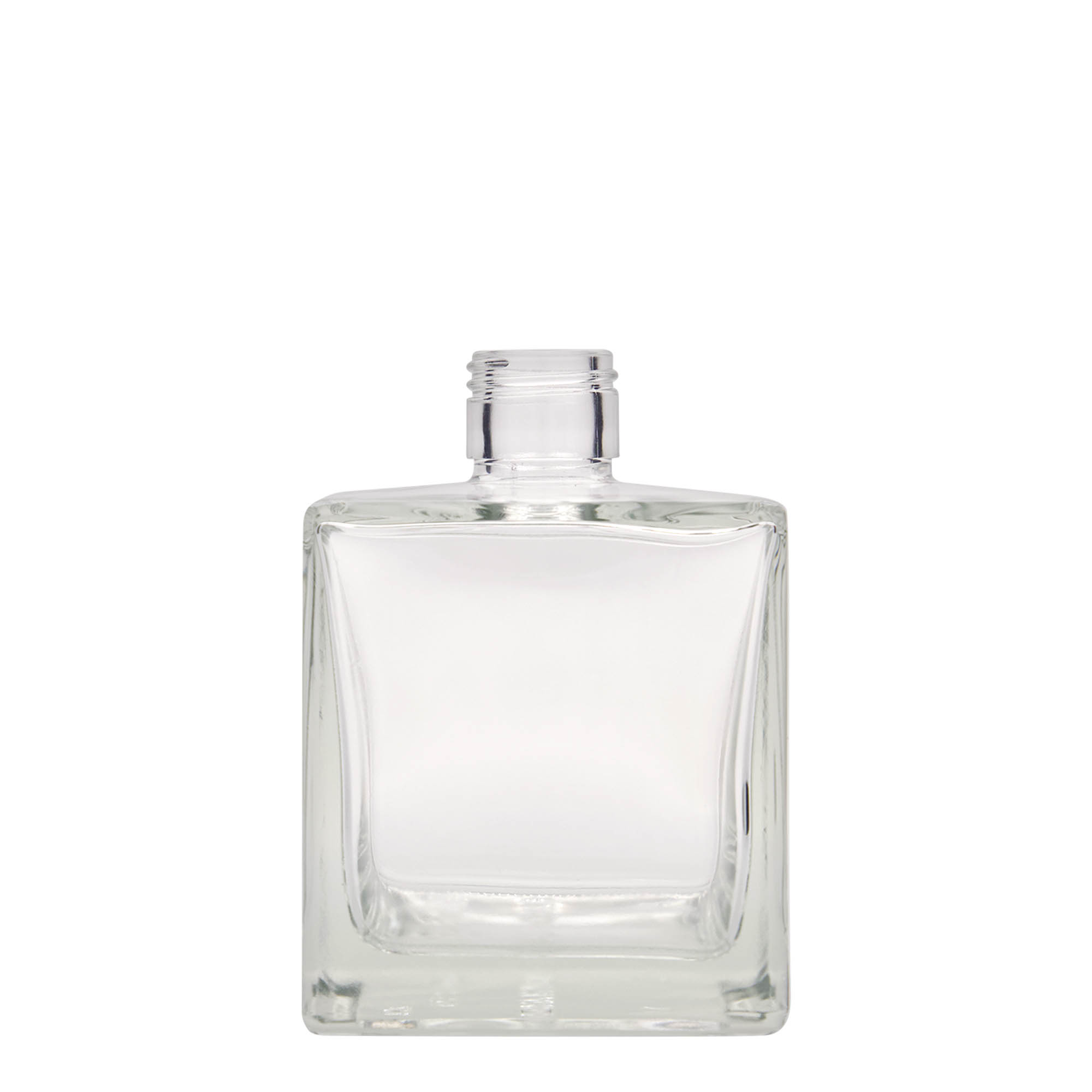 500 ml skleněná láhev 'Cube', čtvercová, hrdlo: PP 31,5