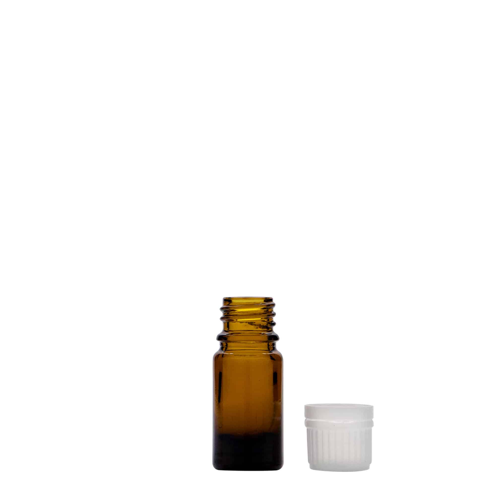 5 ml lékovka, sklo, hnědá, hrdlo: DIN 18