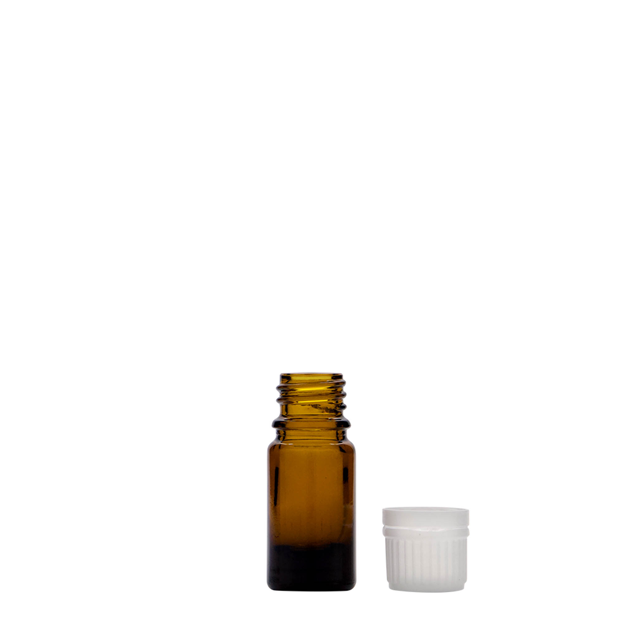 5 ml lékovka, sklo, hnědá, hrdlo: DIN 18