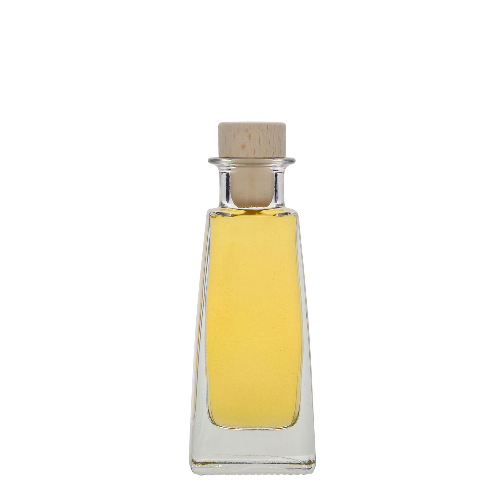 100 ml skleněná lahvička 'Timmy', obdélníková, hrdlo: korek