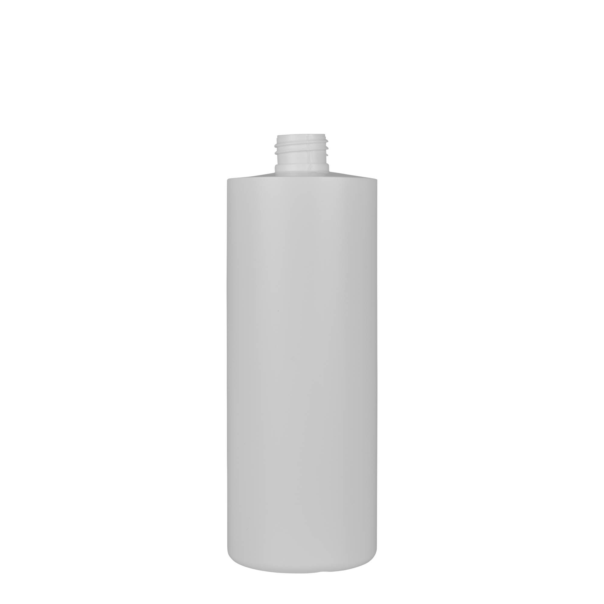 500 ml plastová láhev 'Pipe', zelený HDPE, bílá, hrdlo: 24/410
