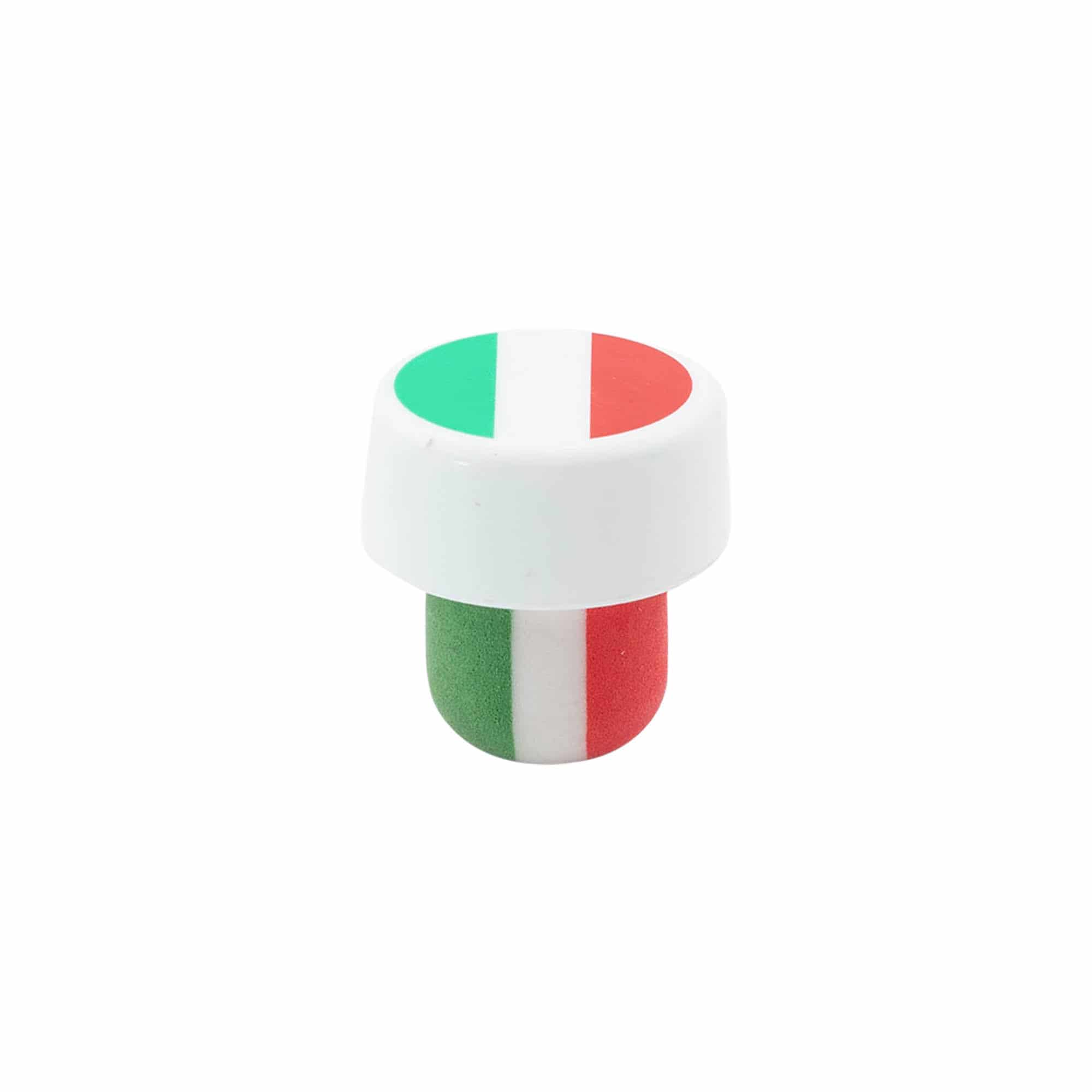 Korek s úchytem 19 mm 'Itálie', plast, barevný, pro ústí: korek Korek s úchytem 19 mm 'Itálie', plast, barevný, pro ústí: korek