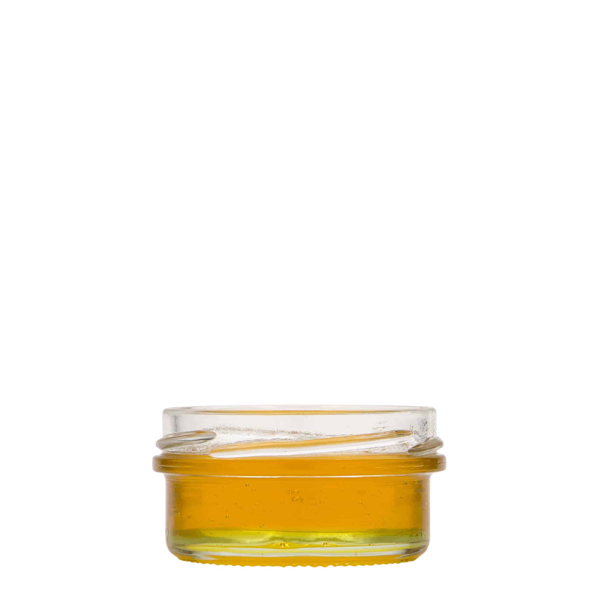 65 ml plochá zavařovací sklenice, hrdlo: Twist-Off (TO 66) 65 ml plochá zavařovací sklenice, hrdlo: Twist-Off (TO 66)