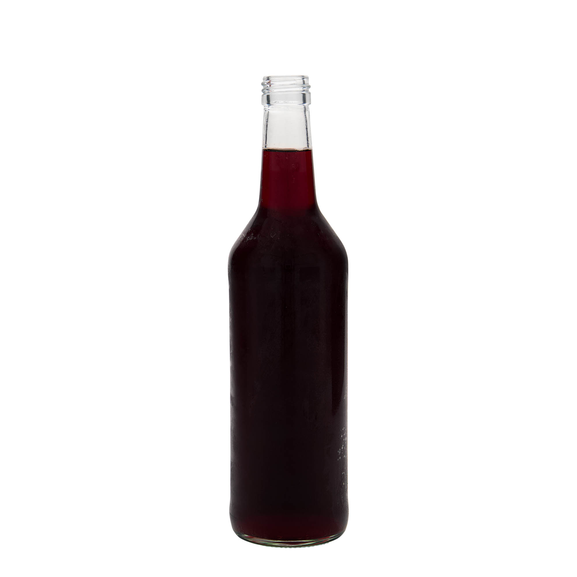 500 ml skleněná láhev s rovný hrdlem, hrdlo: PP 28