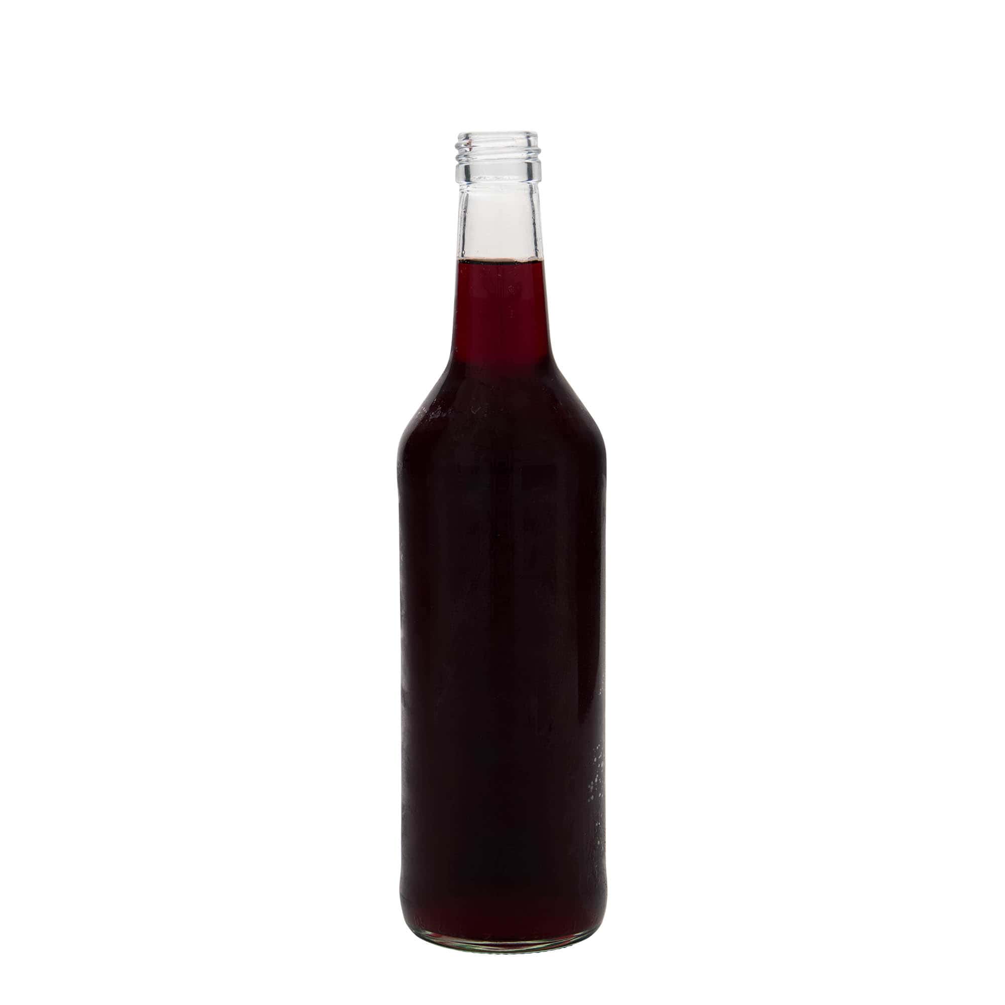 500 ml skleněná láhev s rovný hrdlem, hrdlo: PP 28
