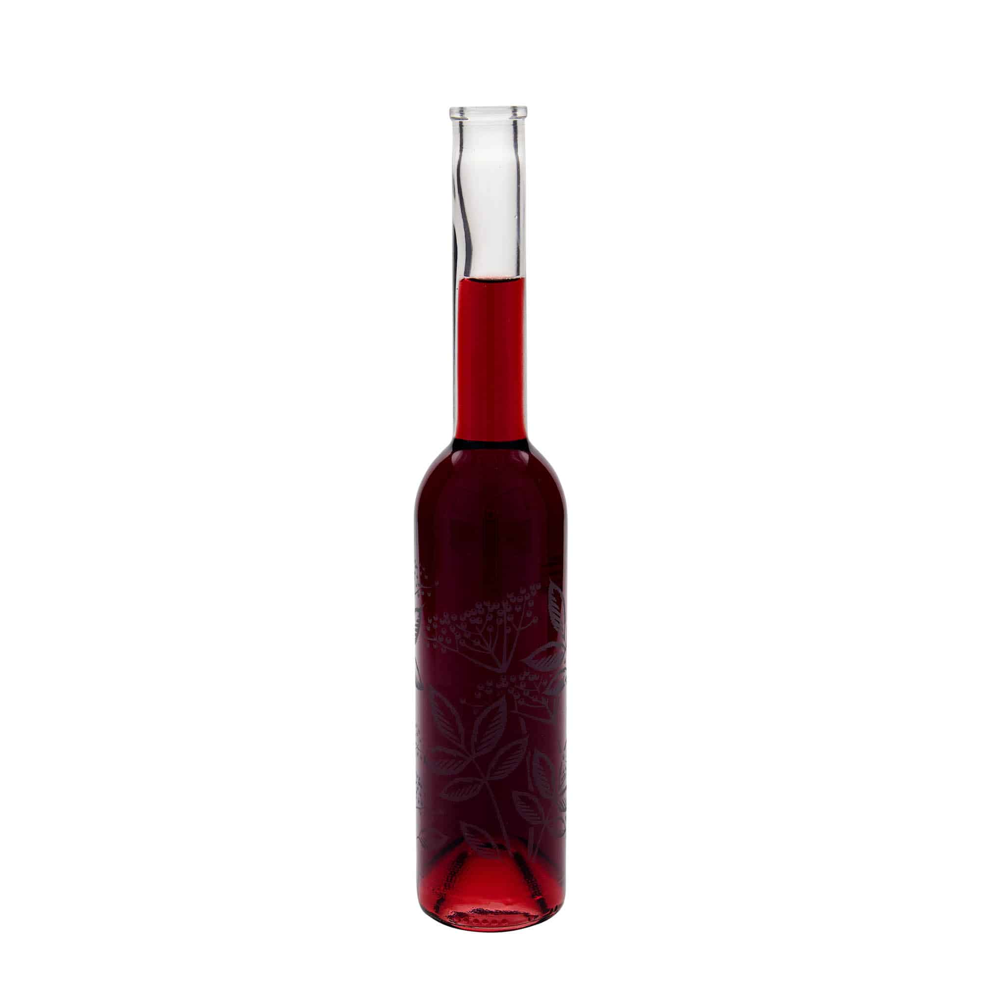 Skleněná lahev 350 ml 'Opera', motiv: Bez, uzávěr: korek