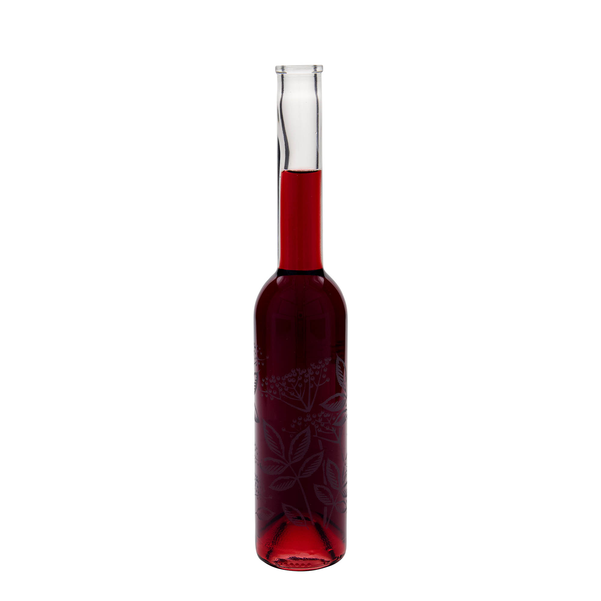 Skleněná lahev 350 ml 'Opera', motiv: Bez, uzávěr: korek