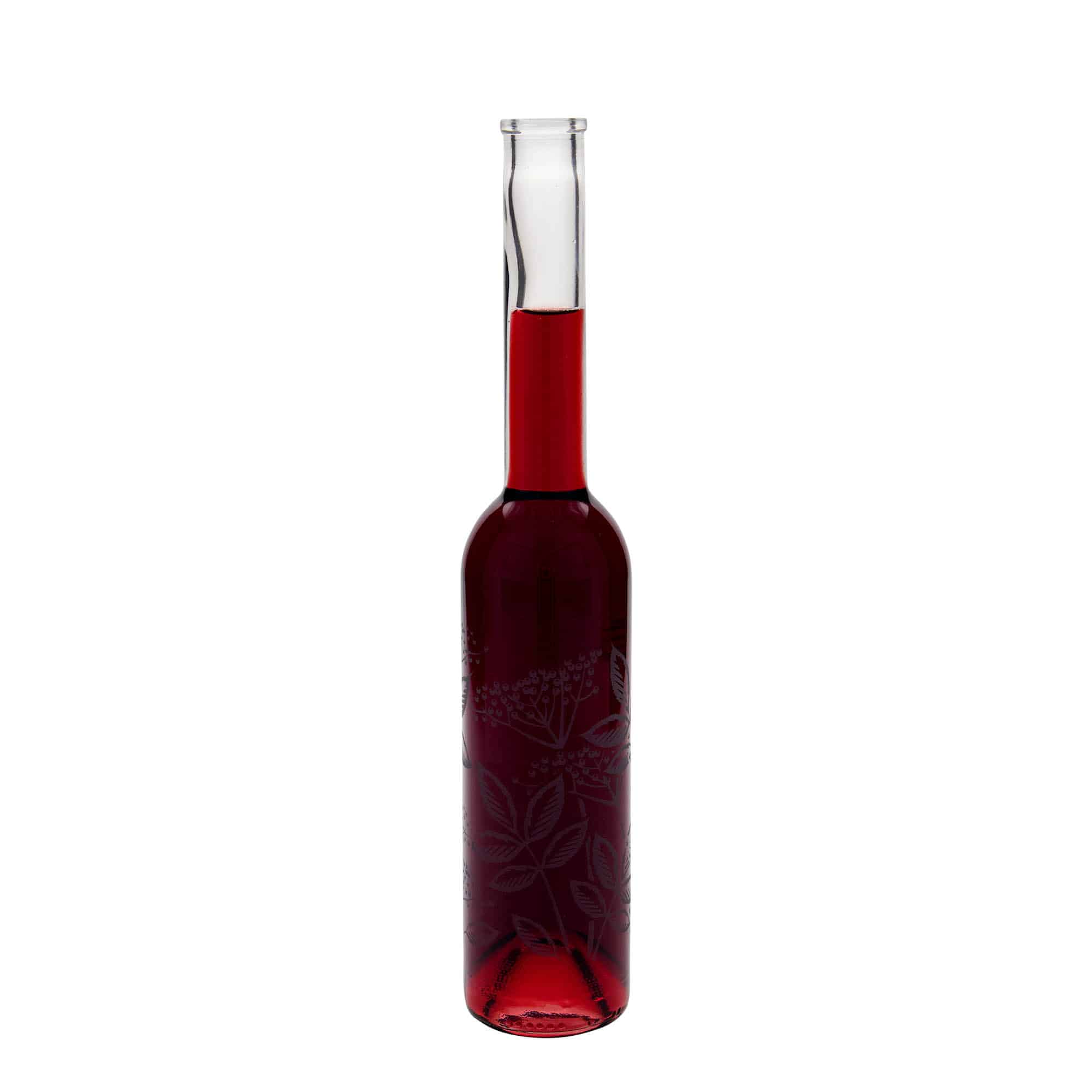 350 ml skleněná láhev 'Opera', motiv: Bez černý, hrdlo: korek