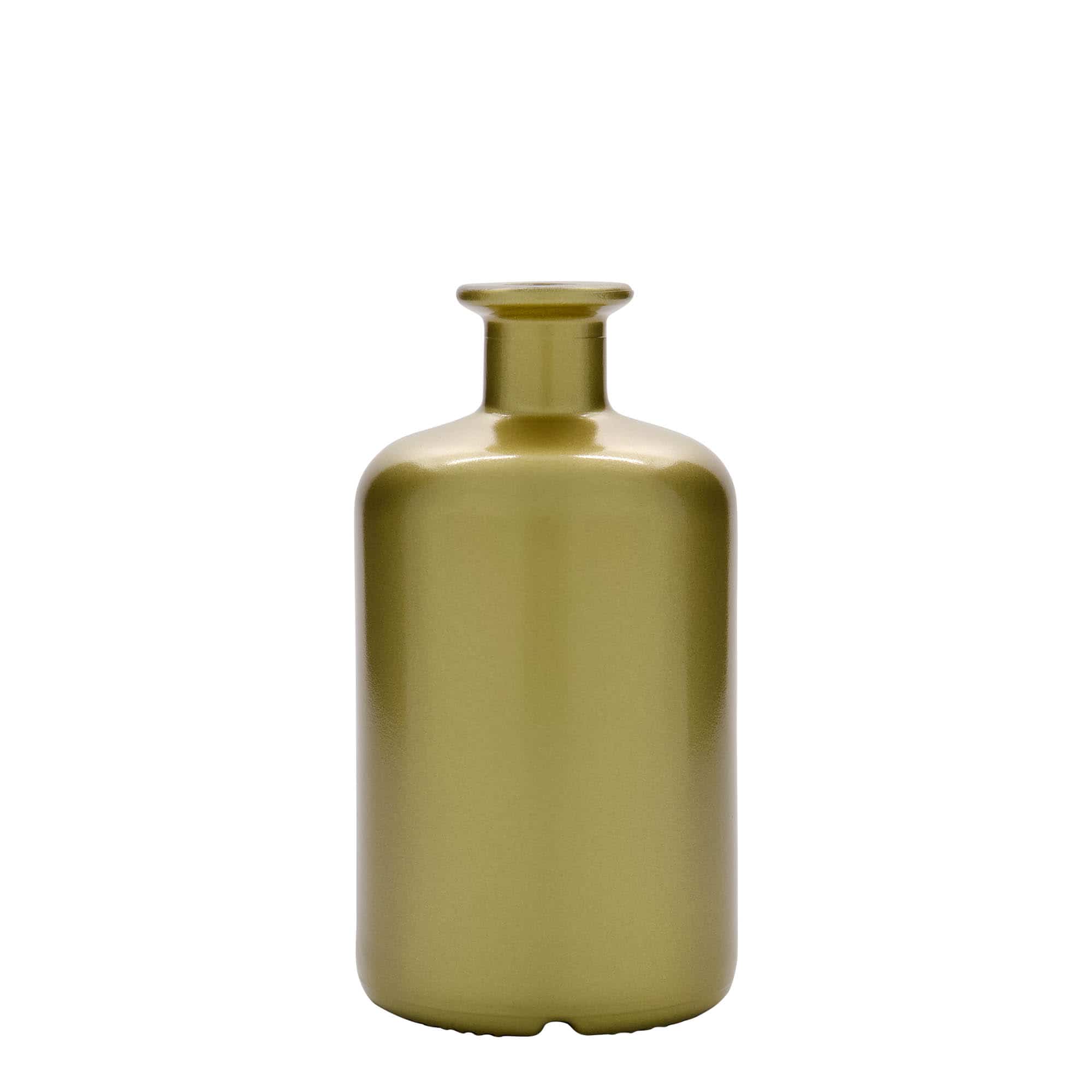 Skleněná lahev 500 ml lékárenská, zlatá, uzávěr: korek Skleněná lahev 500 ml lékárenská, zlatá, uzávěr: korek