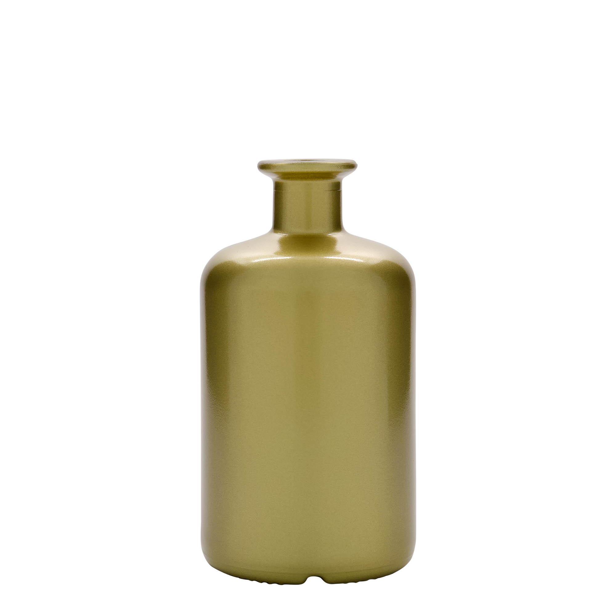 500 ml lékárenská skleněná láhev, zlatá, hrdlo: korek 500 ml lékárenská skleněná láhev, zlatá, hrdlo: korek
