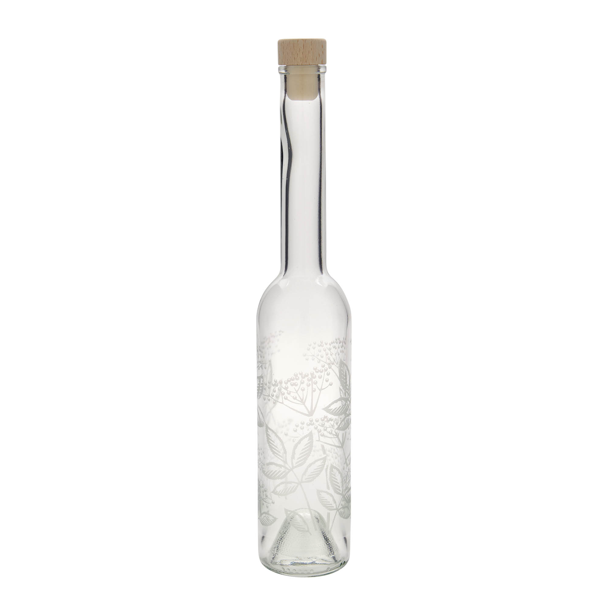350 ml skleněná láhev 'Opera', motiv: Bez černý, hrdlo: korek 350 ml skleněná láhev 'Opera', motiv: Bez černý, hrdlo: korek
