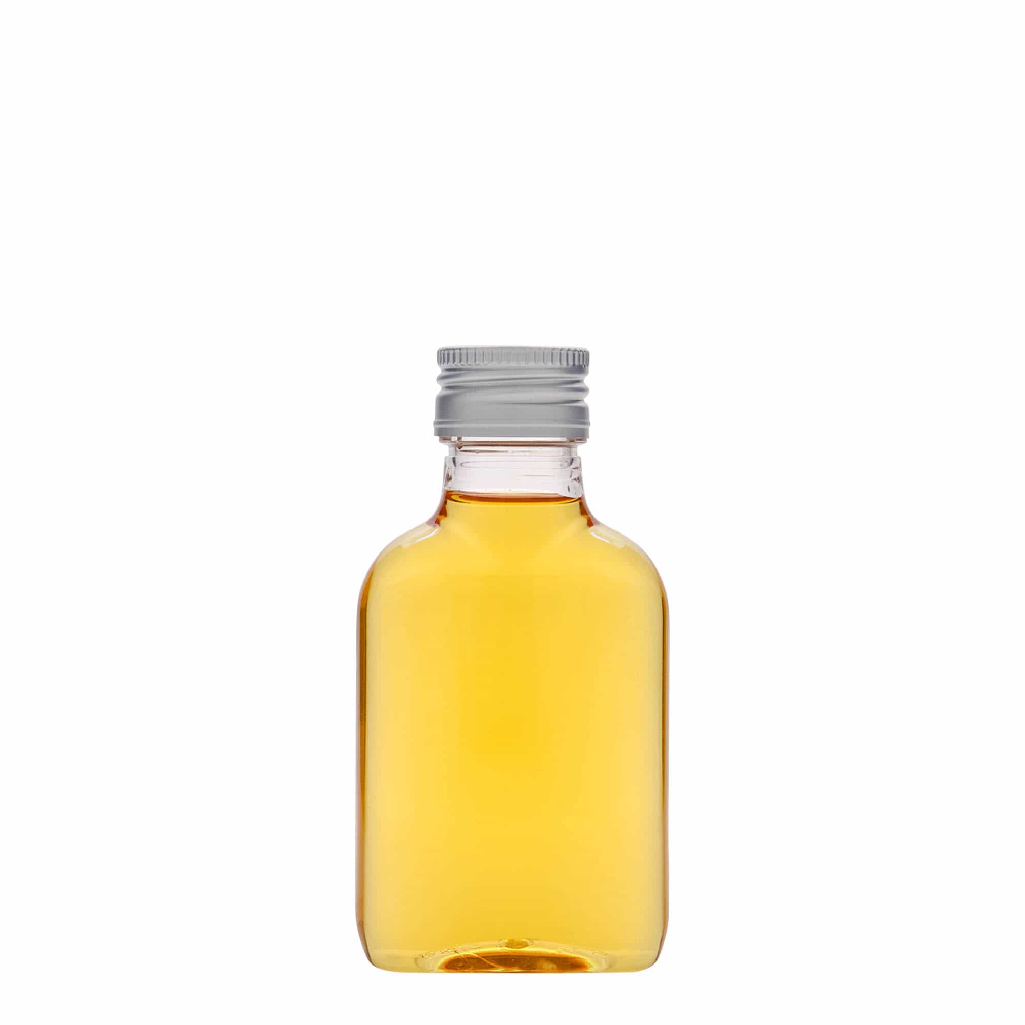 100 ml kapsa, oválná, PET plast, hrdlo: PP 28