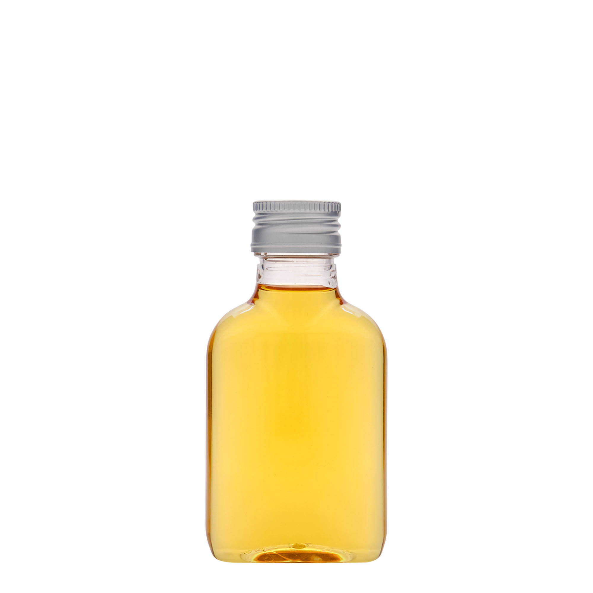 100 ml kapsa, oválná, PET plast, hrdlo: PP 28